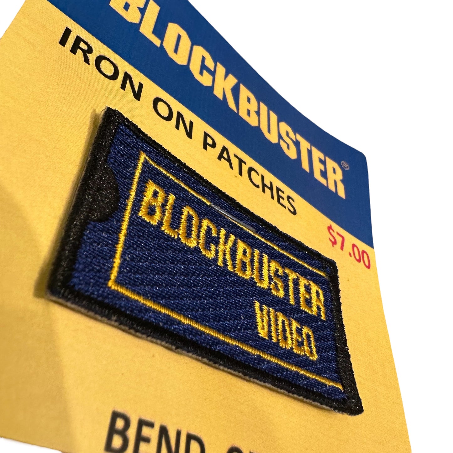 BLOCKBUSTER IRON PATCH ブロックバスター ビデオ VHS BEND OREGON オレゴン オフィシャル グッズ ワッペン