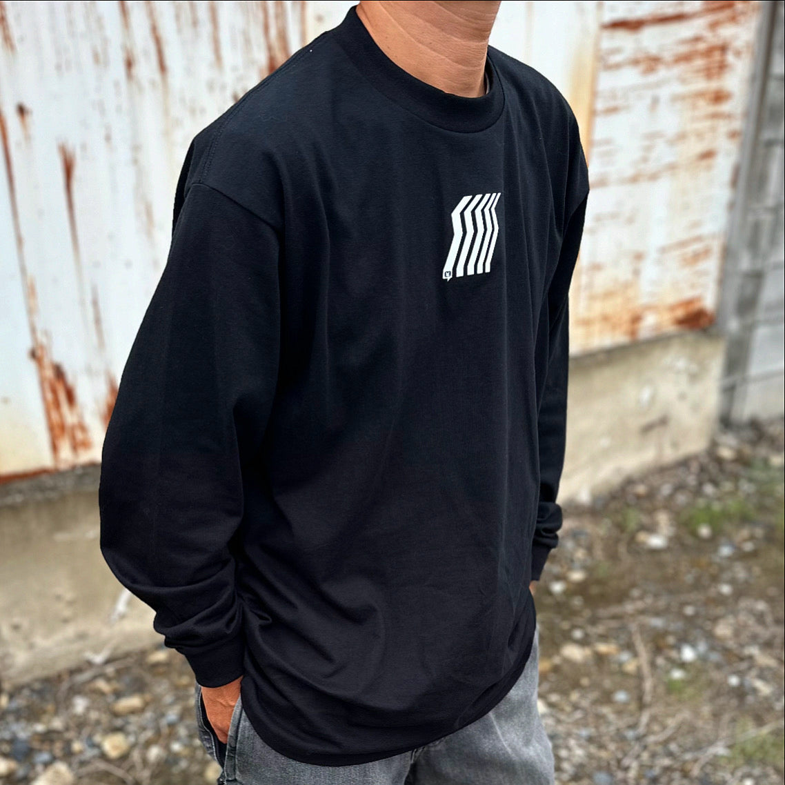 shockwave ロンTee リピト・イシュタール ロンT オリジナルTシャツ PRO CLUB プロクラブ LIPIT ブラック