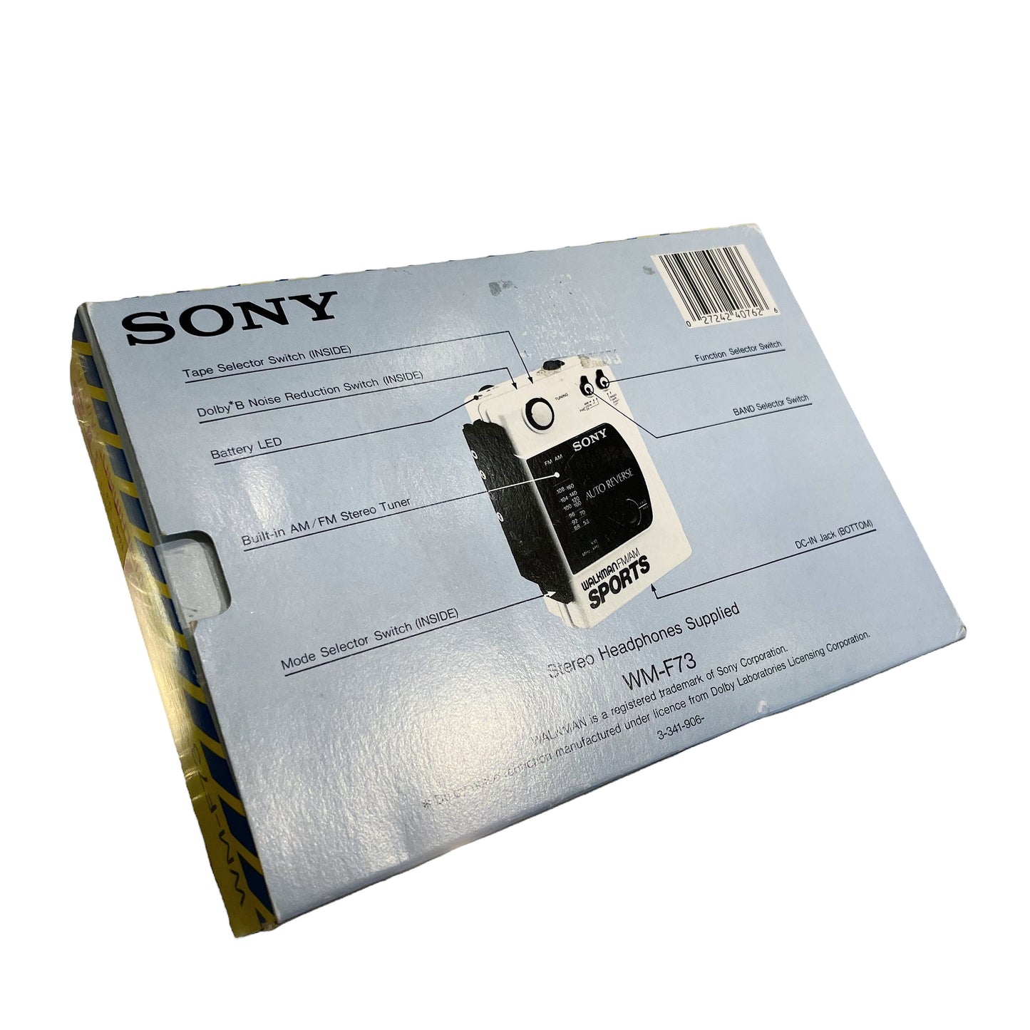 1989 SONY SPORTS ソニー スポーツ Walkman WM-F73 BOX 箱付き ウォークマン ヴィンテージ