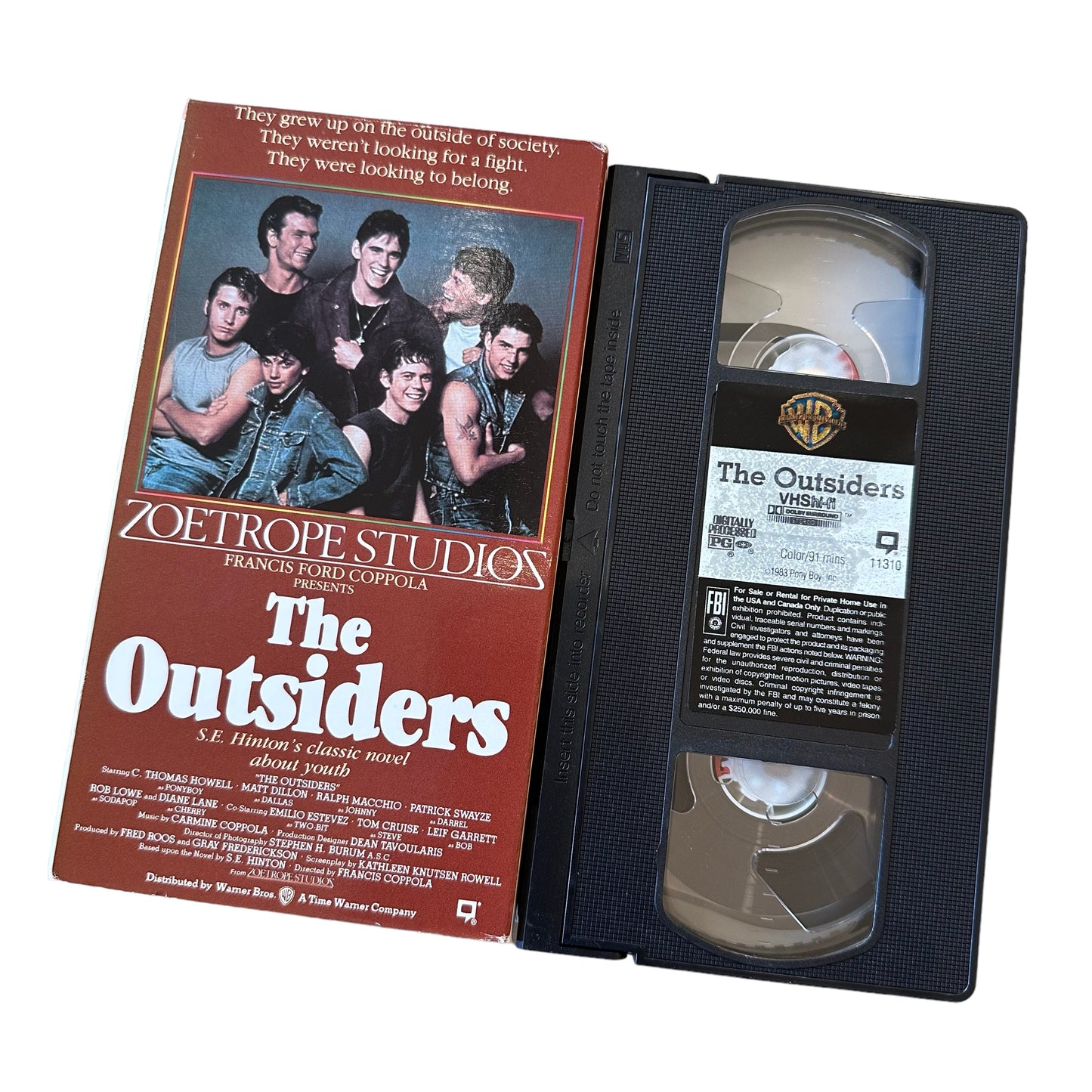VHS ビデオテープ 輸入版 アウトサイダー The Outsiders 海外版 USA アメリカ ヴィンテージ ビデオ 紙ジャケ