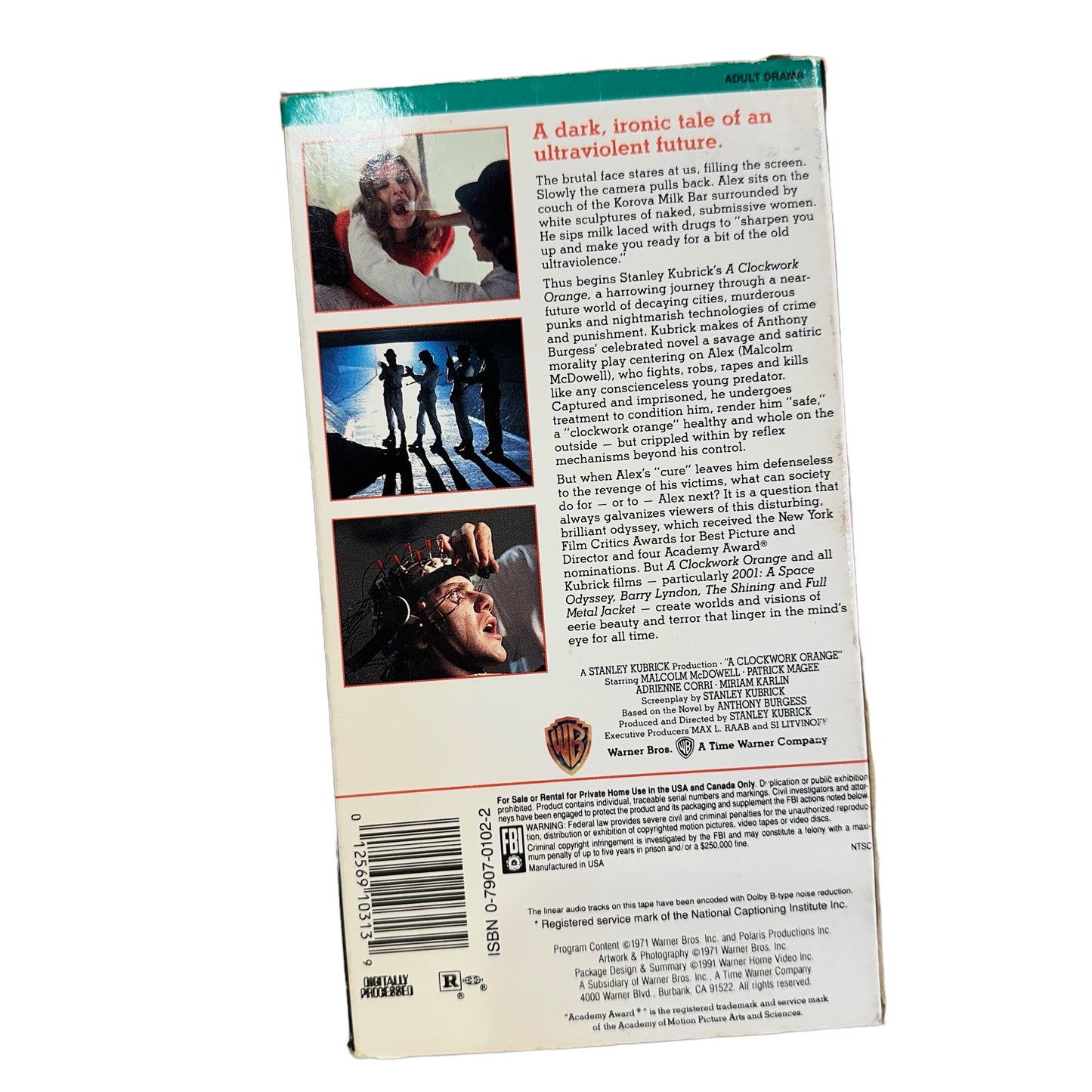 VHS ビデオテープ 輸入版 時計じかけのオレンジ A Clockwork Orange 海外版 USA アメリカ ヴィンテージ ビデオ 紙ジャケ
