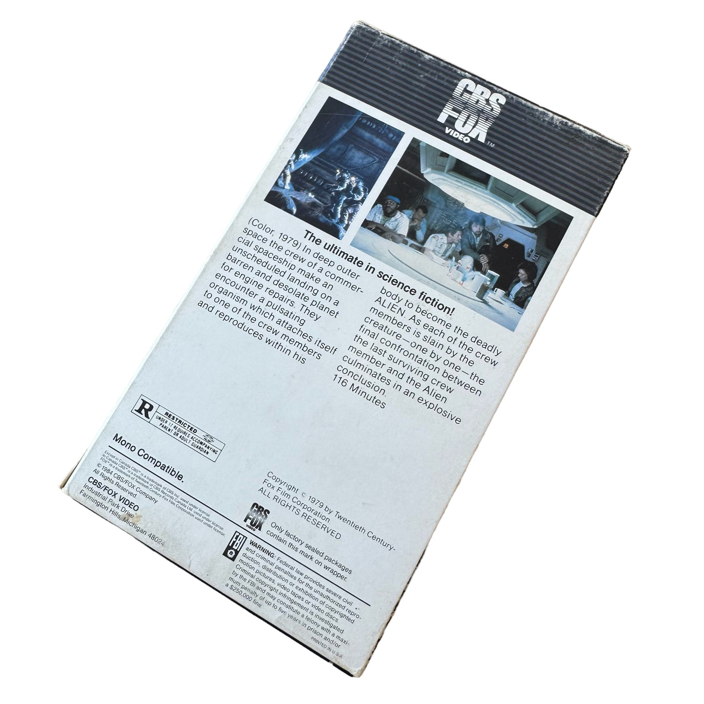 VHS ビデオテープ 輸入版 エイリアン Alien 海外版 USA アメリカ ヴィンテージ ビデオ 紙ジャケ