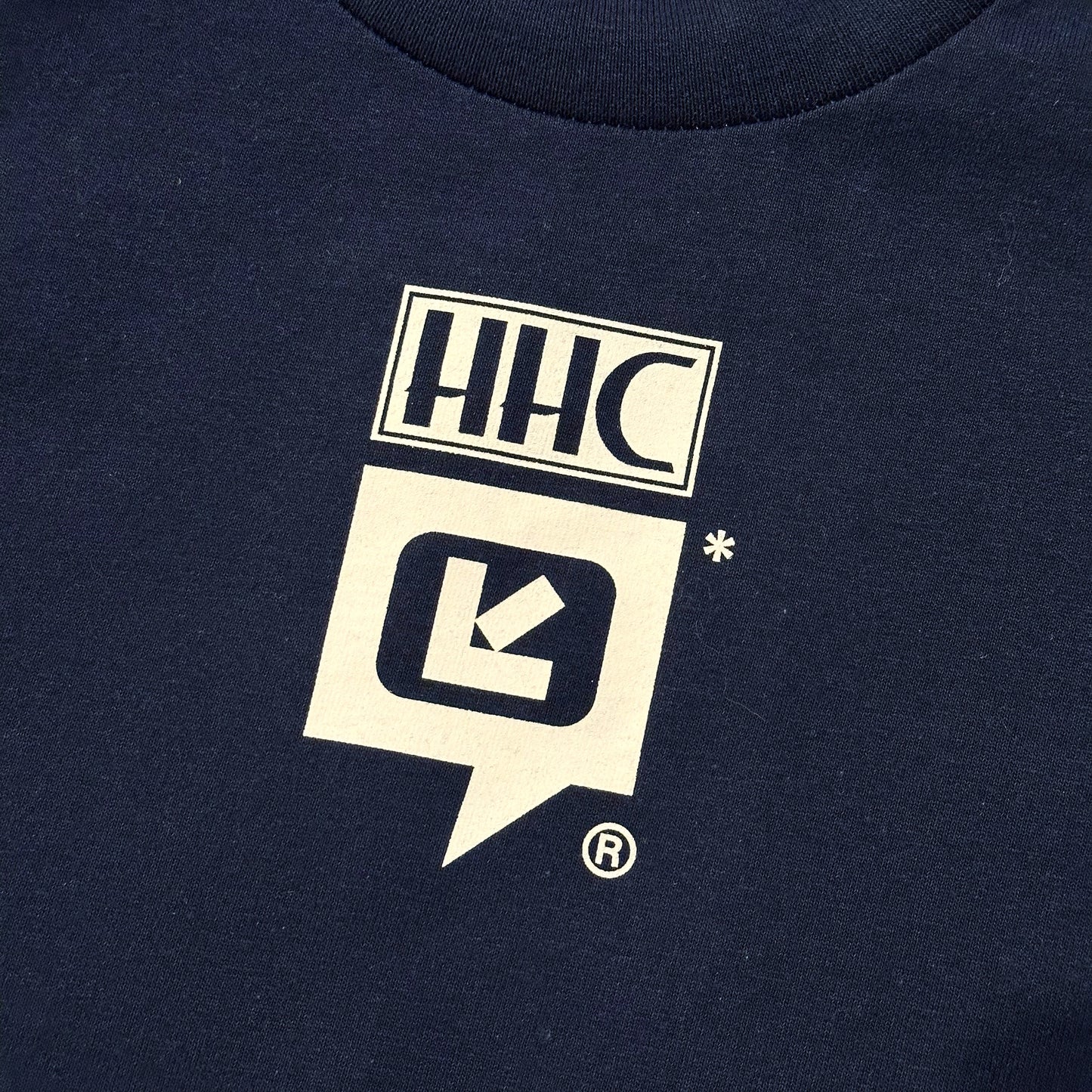 VHS ロンT「HHC 髭髭倶楽部」 x 「LIPIT-ISCHTAR」コラボTシャツ higehigeclub リピト・イシュタールhhc ポロクラブ ネイビー