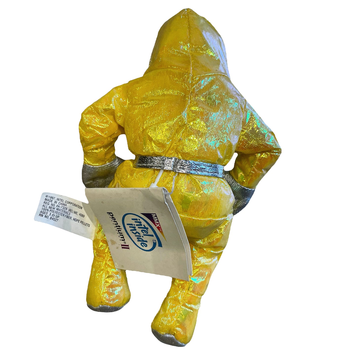 1997 intel インテル バニーピープル Bunny People Plush Doll 8" プラッシュ ドール ぬいぐるみ Inside Pentium II イエロー ヴィンテージさ