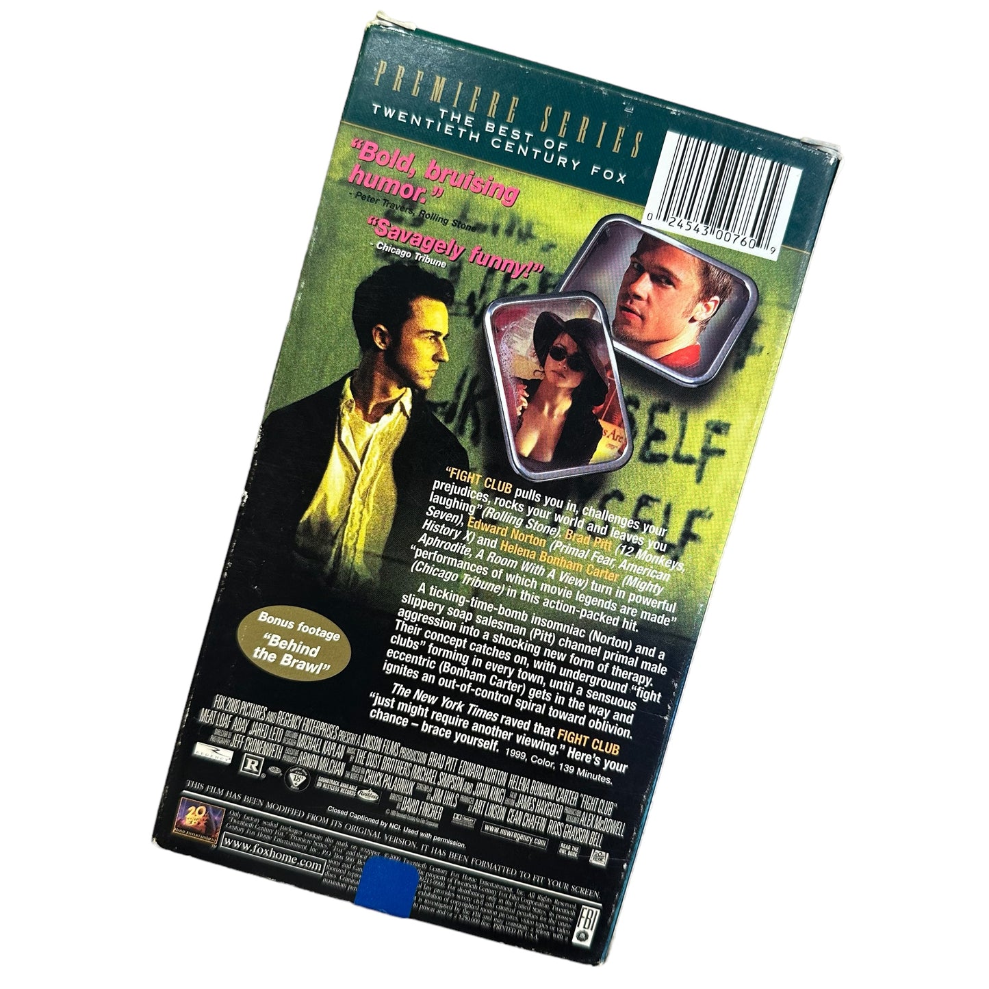 VHS ビデオテープ 輸入版 ファイト・クラブ Fight Club 海外版 USA アメリカ ヴィンテージビデオ 紙ジャケ