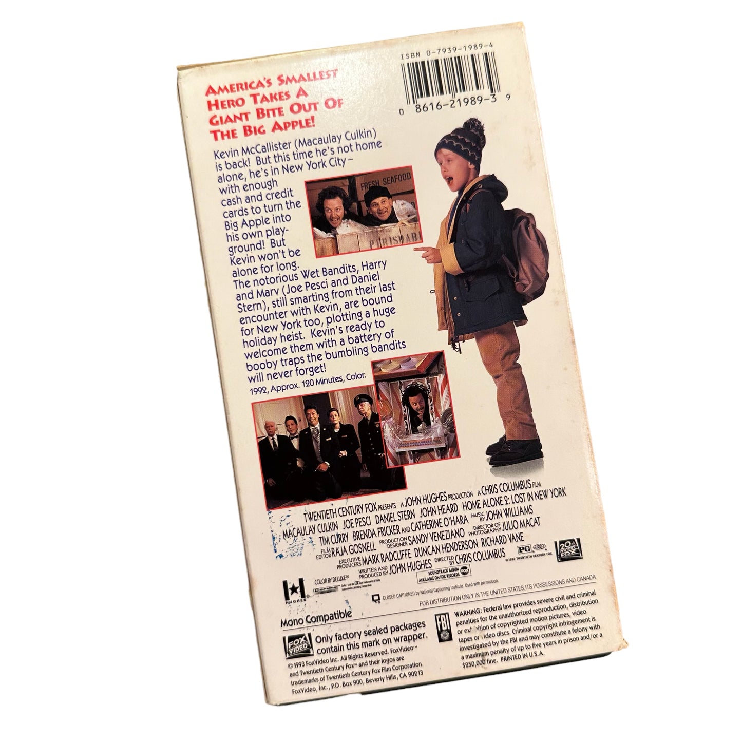 VHS ビデオテープ 輸入版 ホーム・アローン2 Home AloneⅡ 海外版 USA アメリカ ヴィンテージ ビデオ 紙ジャケ