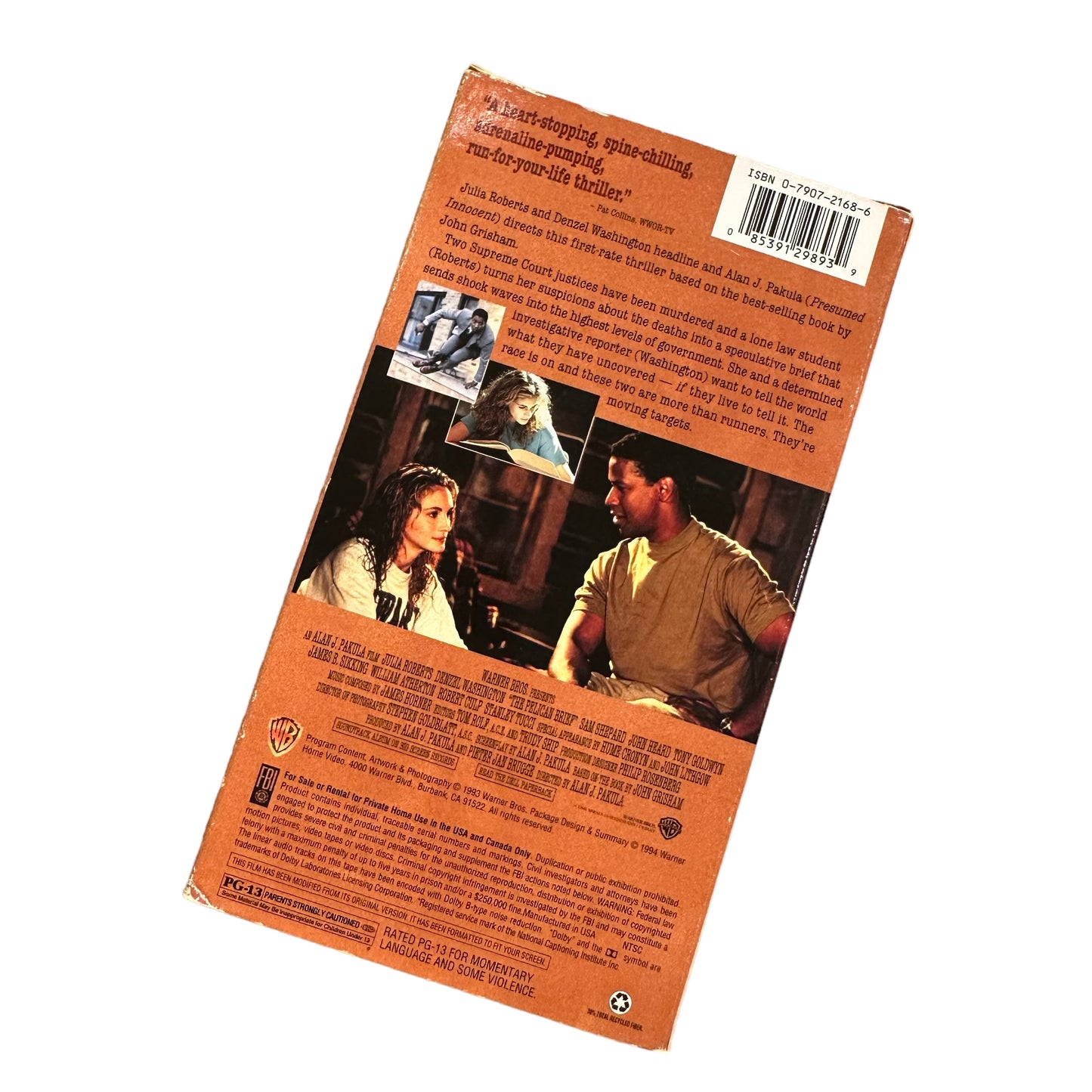 VHS ビデオテープ 輸入版 ペリカン文書 The Pelican Brief 海外版 USA アメリカ ヴィンテージ ビデオ 紙ジャケ
