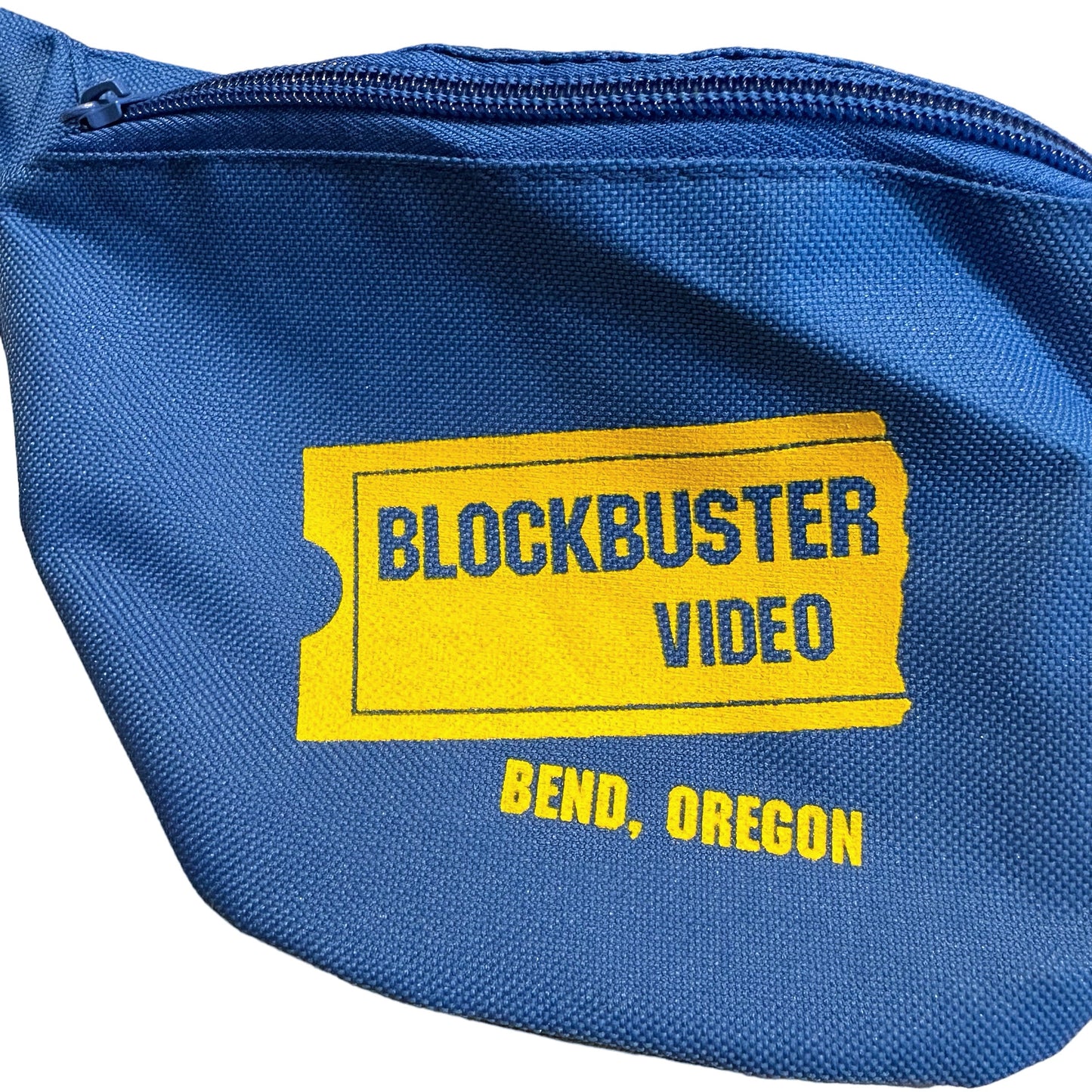 BLOCKBUSTER VIDEO Fanny Pack Blue ブロックバスター ビデオ VHS BEND OREGON オレゴン オフィシャル グッズ ウエストバッグ