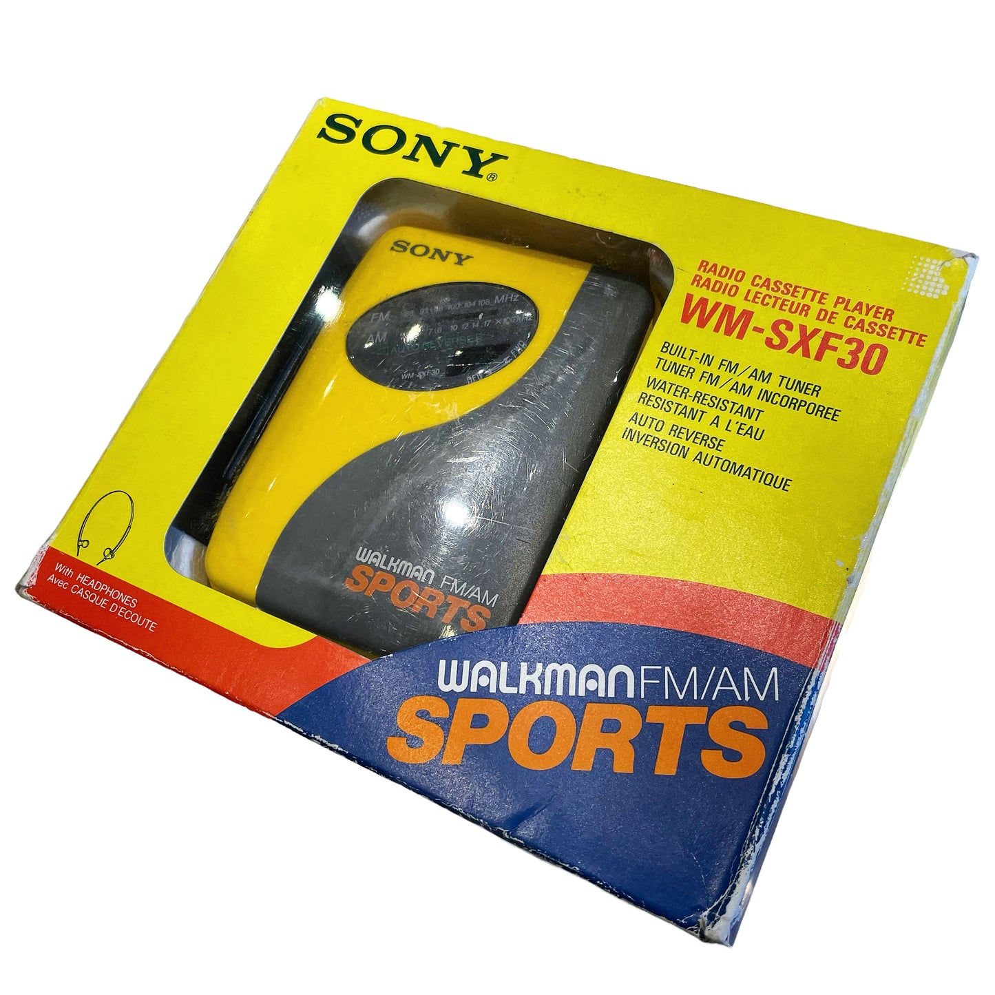 1991 SONY SPORTS ソニー スポーツ Walkman ウォークマン WM-SXF30 BOX 箱付き 不可動品 ヴィンテージ