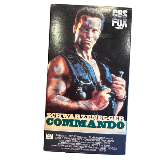 VHS ビデオテープ 輸入版 COMMANDO コマンドー CBS FOX海外版 USA アメリカ ヴィンテージ ビデオ 紙ジャケ