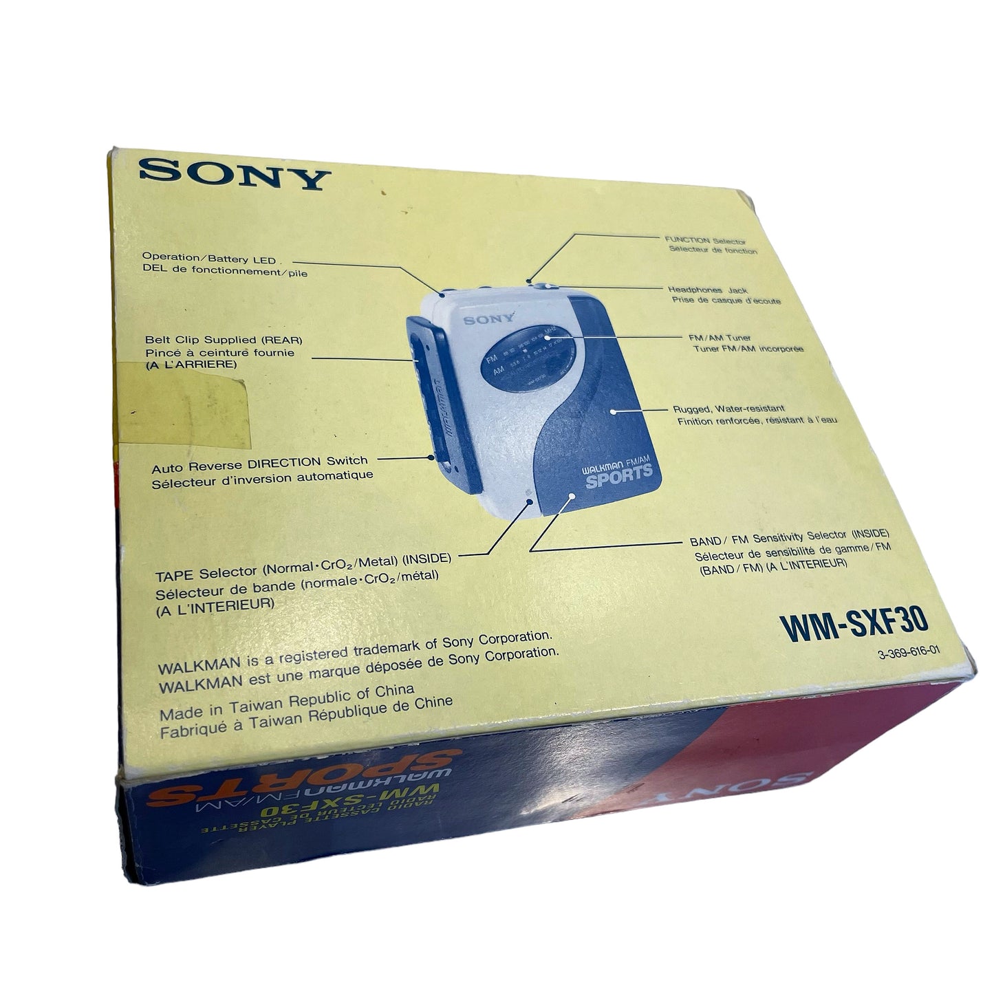 1991 SONY SPORTS ソニー スポーツ Walkman ウォークマン WM-SXF30 BOX 箱付き 不可動品 ヴィンテージ