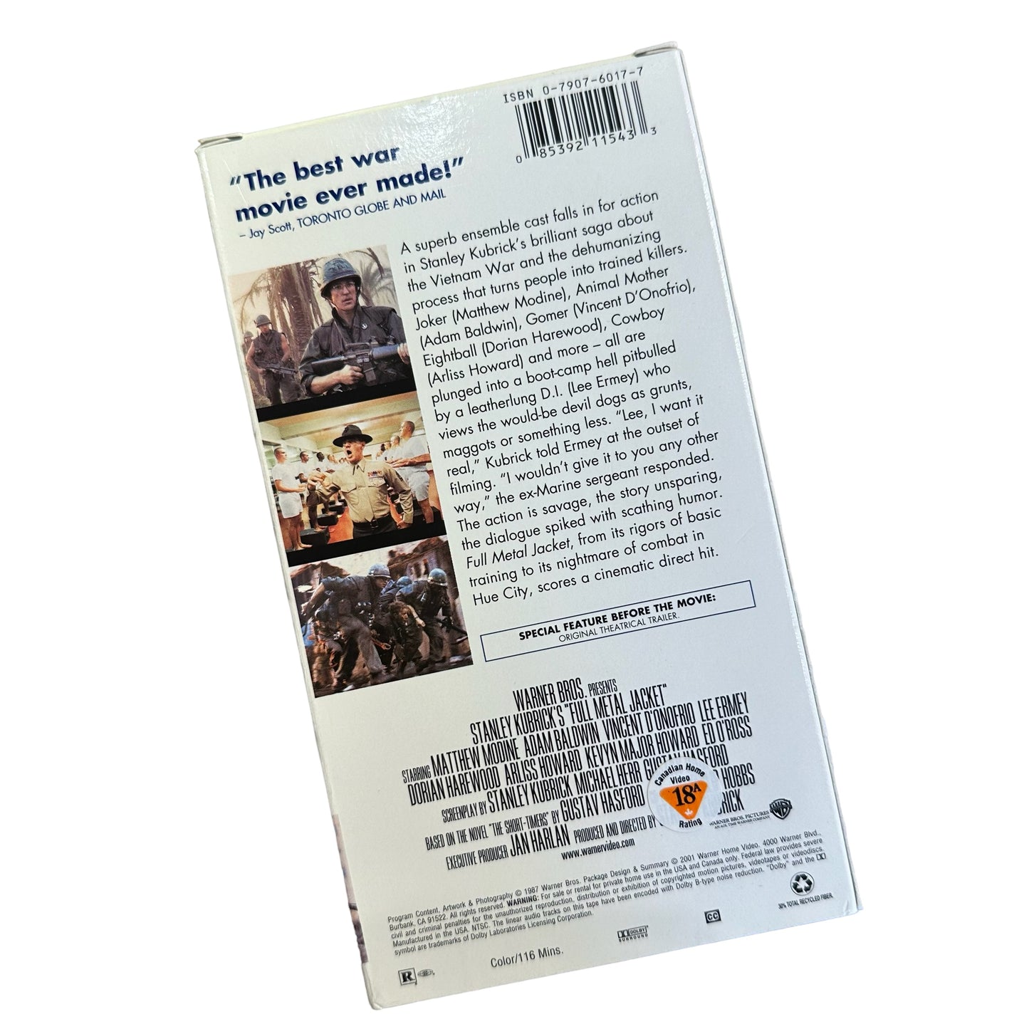 VHS ビデオテープ 輸入版 フルメタル・ジャケット Full Metal Jacket 海外版 USA アメリカ ヴィンテージ ビデオ 紙ジャケ
