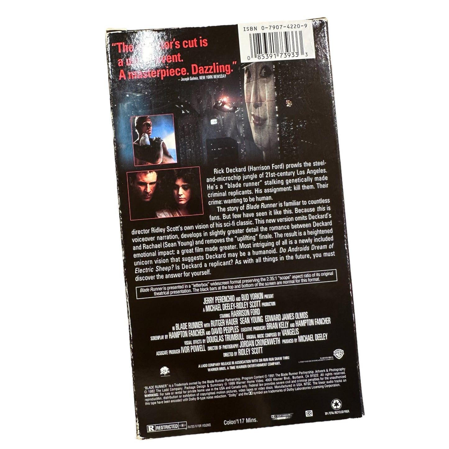 VHS ビデオテープ 輸入版 ブレード・ランナー Blade Runner 海外版 USA アメリカ ヴィンテージ ビデオ 紙ジャケ