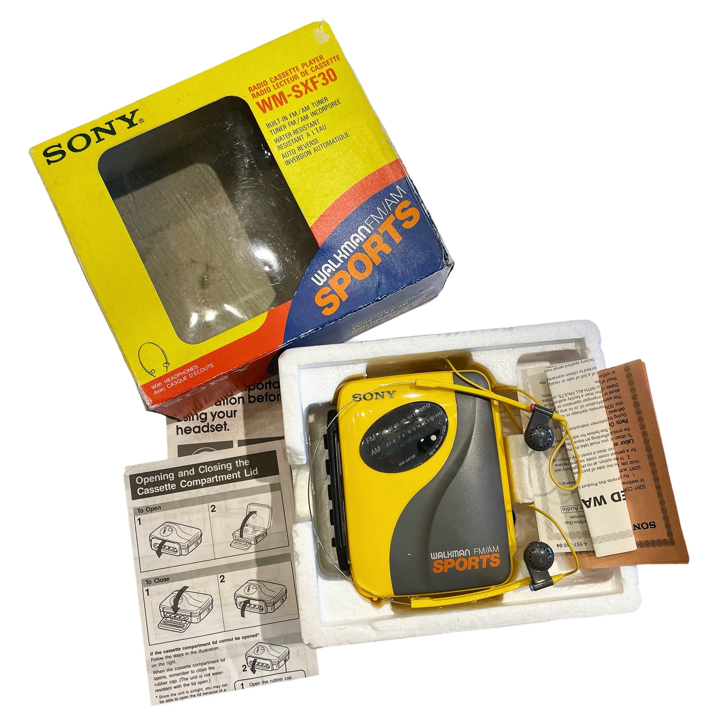 1991 SONY SPORTS ソニー スポーツ Walkman ウォークマン WM-SXF30 BOX 箱付き 不可動品 ヴィンテージ