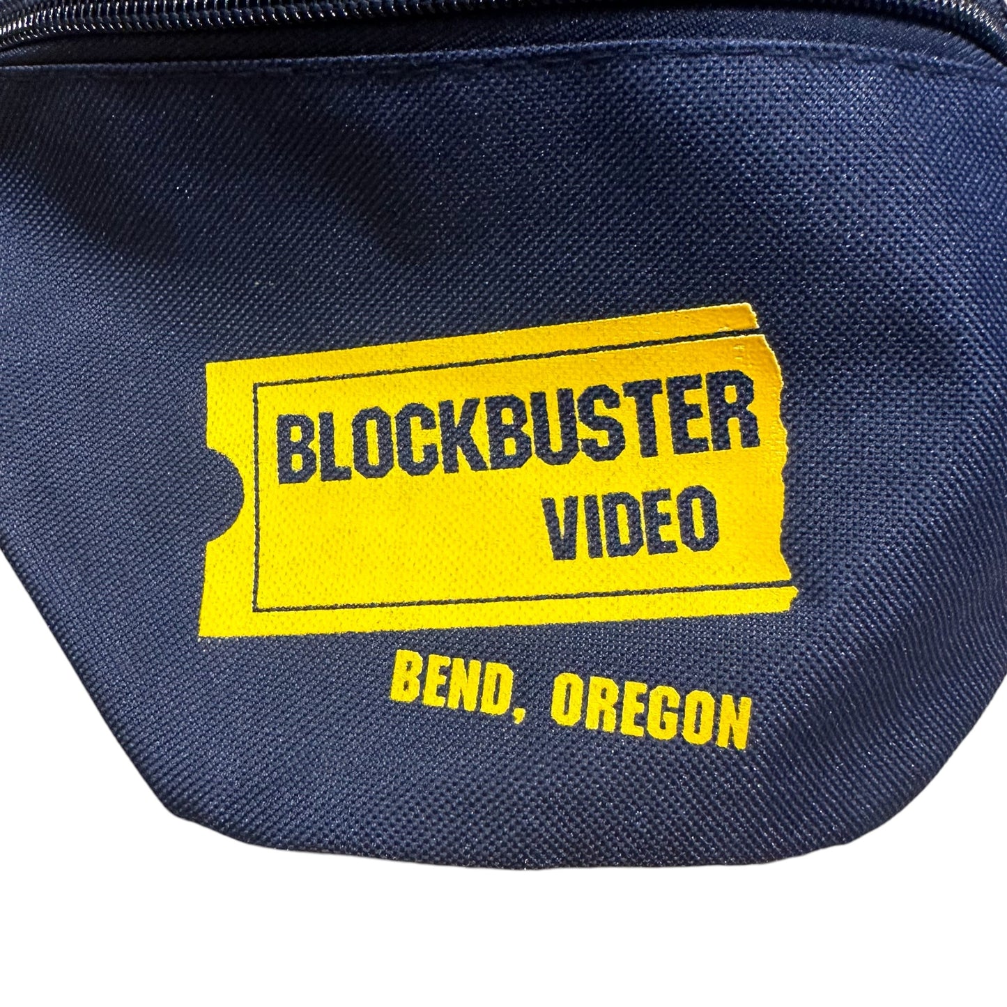 BLOCKBUSTER VIDEO Fanny Pack NAVY ブロックバスター ビデオ VHS BEND OREGON オレゴン オフィシャル グッズ ウエストバッグ