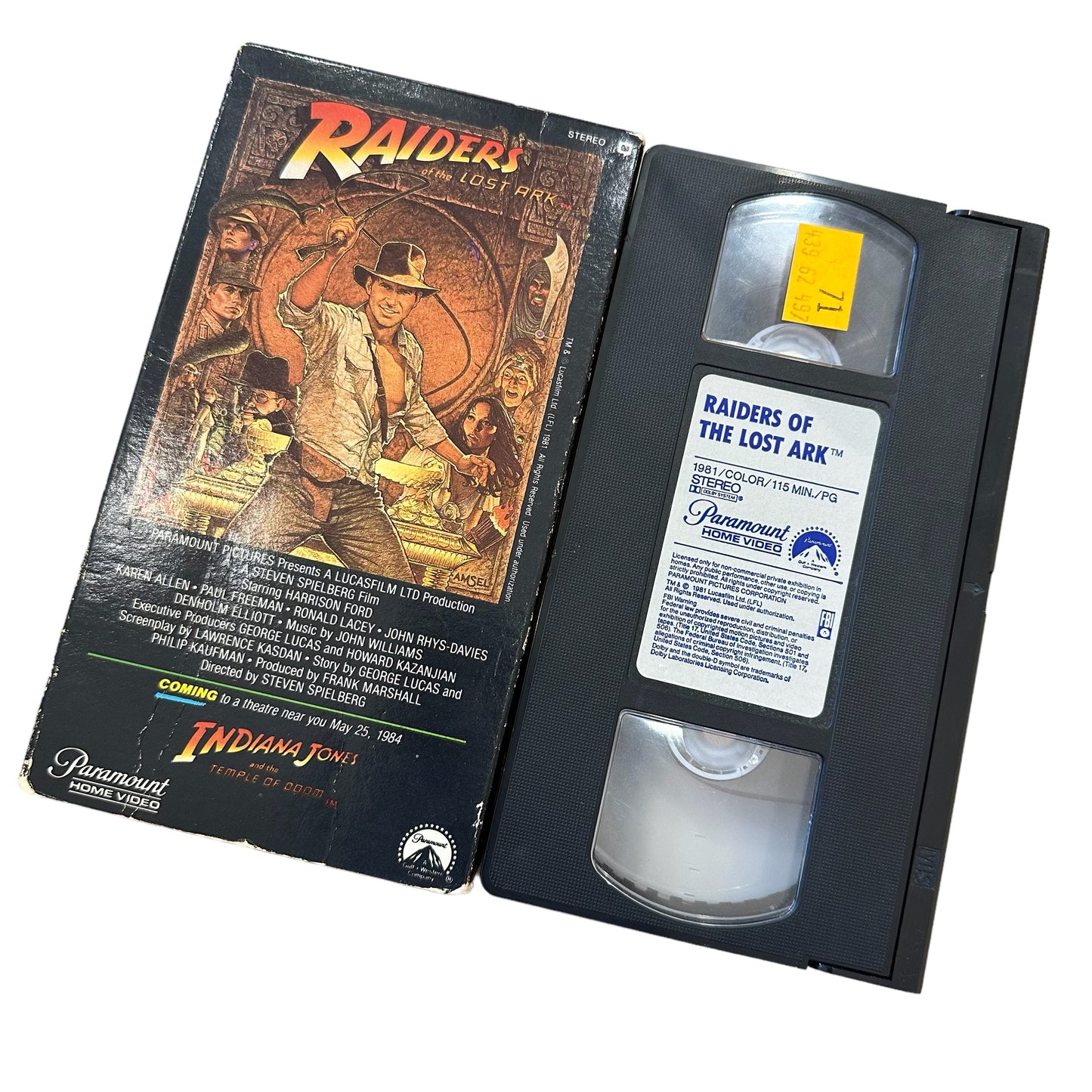 VHS ビデオテープ 輸入版 レイダース Raiders of the Lost Ark 海外版 USA アメリカ ヴィンテージ ビデオ 紙ジャケ