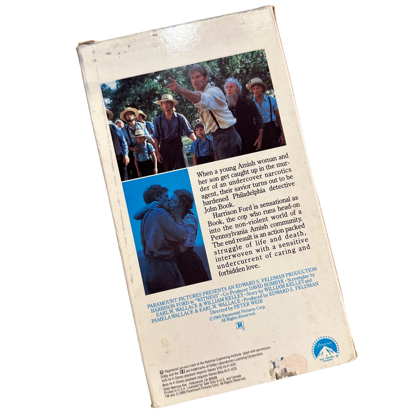 VHS ビデオテープ 輸入版 刑事ジョン・ブック 目撃者 Witness 海外版 USA アメリカ ヴィンテージ ビデオ 紙ジャケ