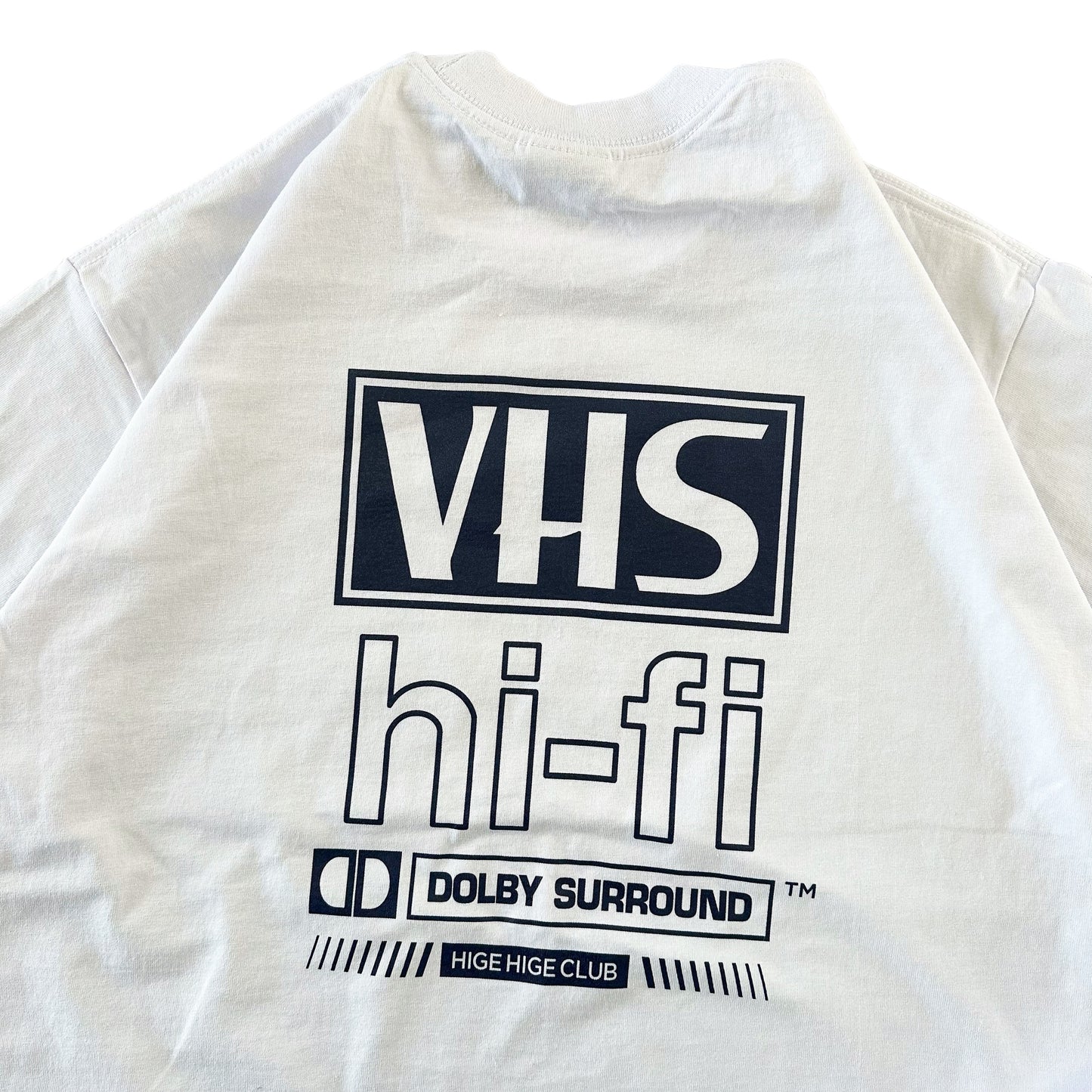 VHS ロンT「HHC 髭髭倶楽部」 x 「LIPIT-ISCHTAR」コラボTシャツ higehigeclub リピト・イシュタールhhc ポロクラブ ホワイト