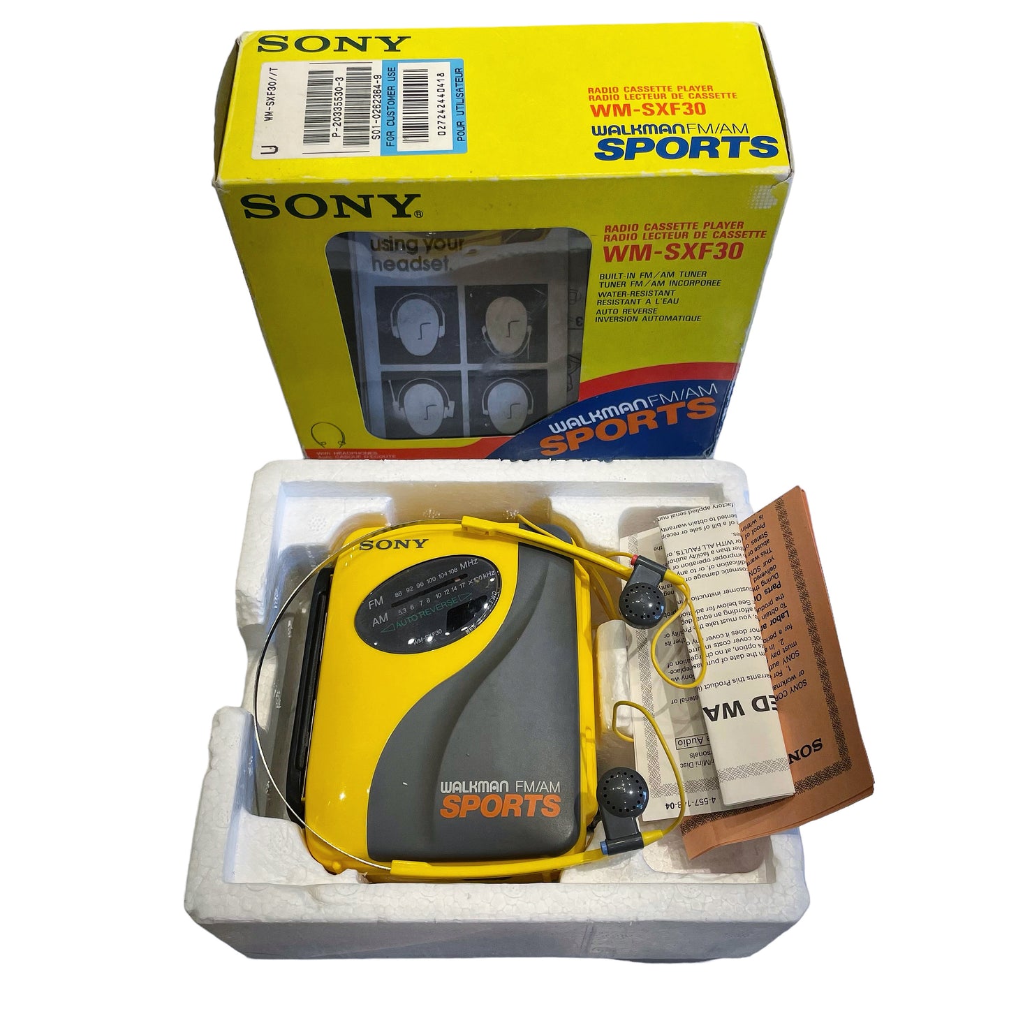 1991 SONY SPORTS ソニー スポーツ Walkman ウォークマン WM-SXF30 BOX 箱付き 不可動品 ヴィンテージ