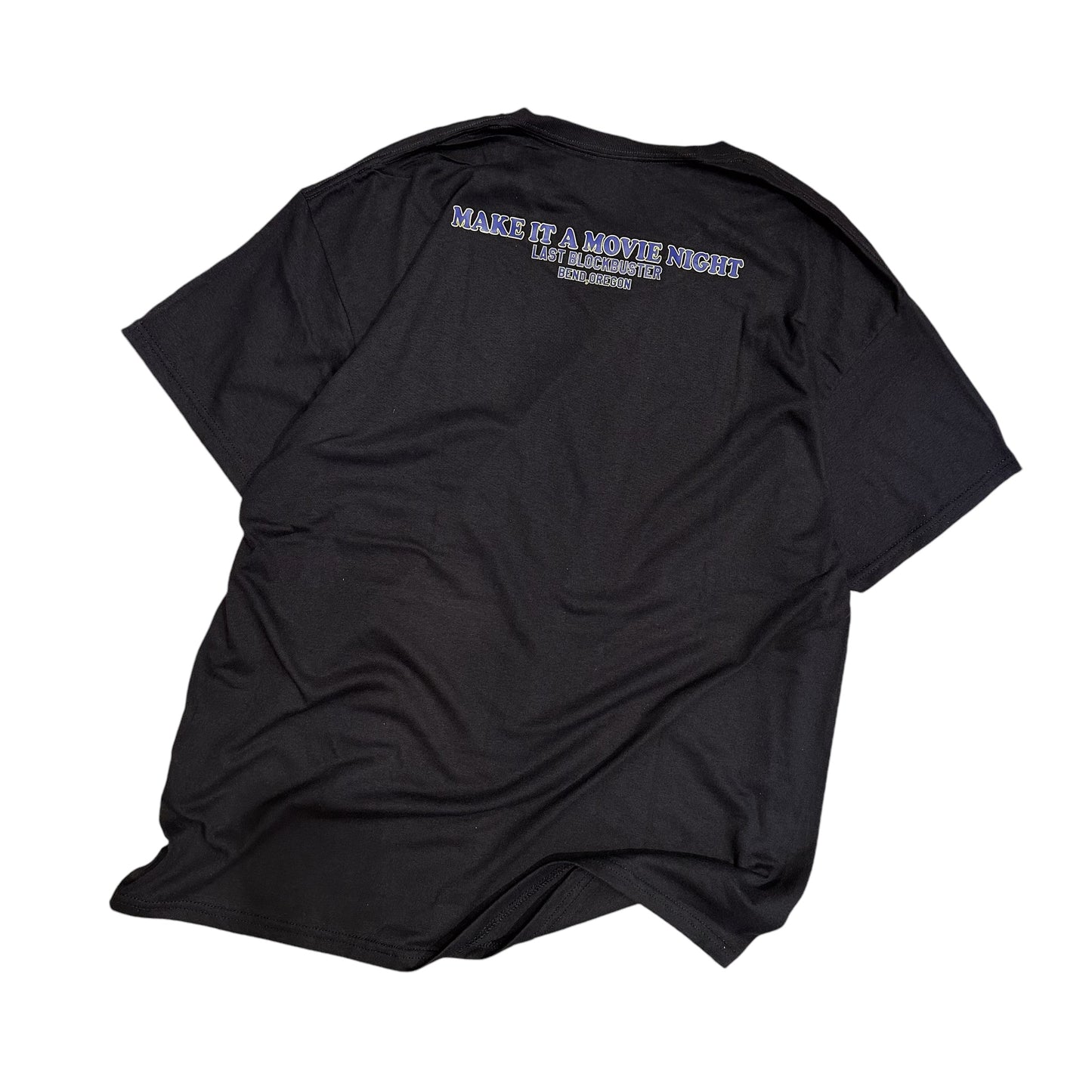 BLOCKBUSTER MAKE IT MOVIE NIGHT Tee ブロックバスター ビデオ VHS BEND OREGON オレゴン オフィシャル グッズ ヘインズ Tシャツ