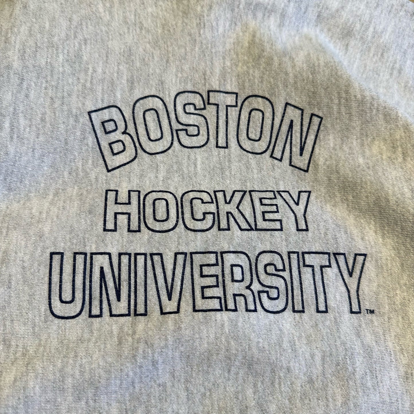 90s 刺繍タグ チャンピオンリバースウィーブ Champion REVERSE WEAVE 古着 Boston University hockey ヴィンテージ