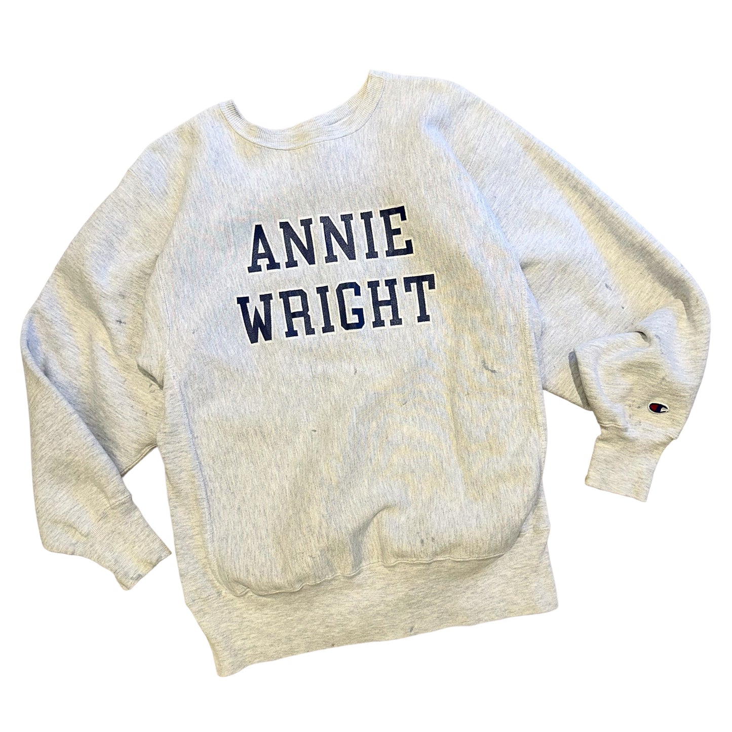 90s 刺繍タグ USA チャンピオンリバースウィーブ ANNIE WRIGHT SCHOOLSREVERSE WEAVE 古着 ヴィンテージ