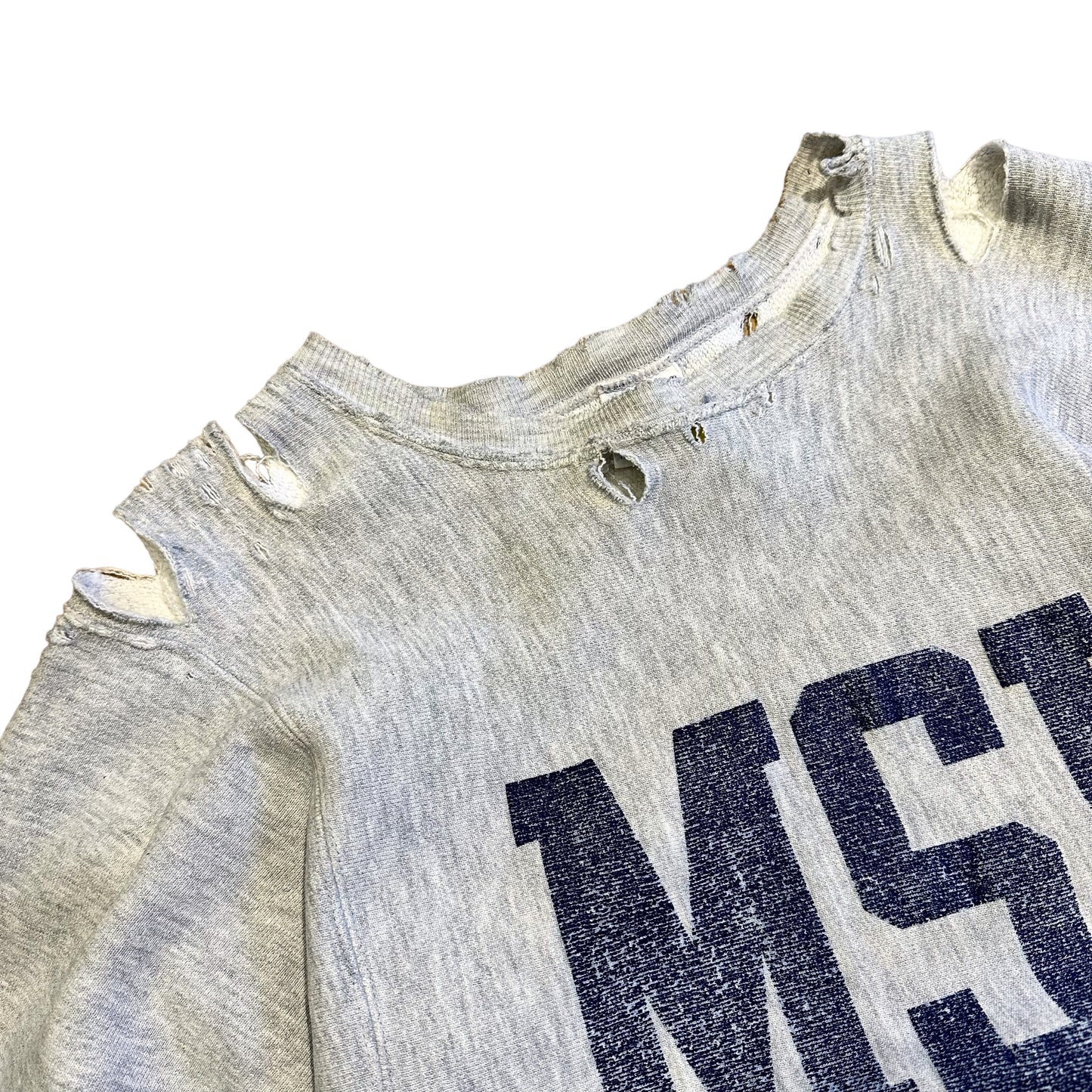 90s 刺繍タグ チャンピオンリバースウィーヴ MSU Champion REVERSE WEAVE ヴィンテージ ダメージ