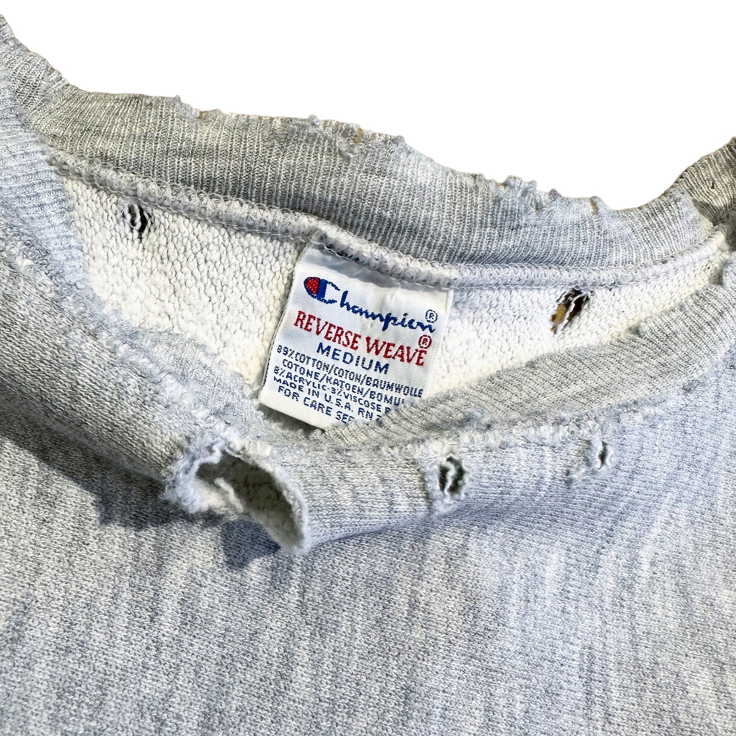 90s 刺繍タグ チャンピオンリバースウィーヴ MSU Champion REVERSE WEAVE ヴィンテージ ダメージ