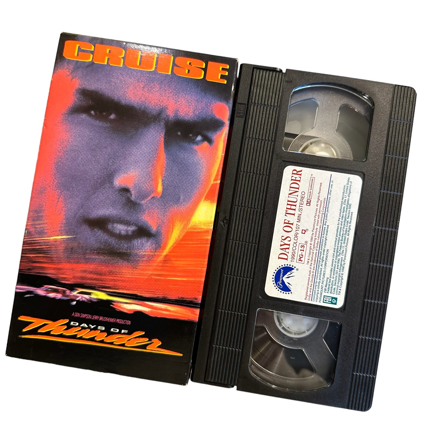 VHS ビデオテープ 輸入版 デイズ・オブ・サンダー Days of Thunder 海外版 USA アメリカ ヴィンテージ ビデオ 紙ジャケ