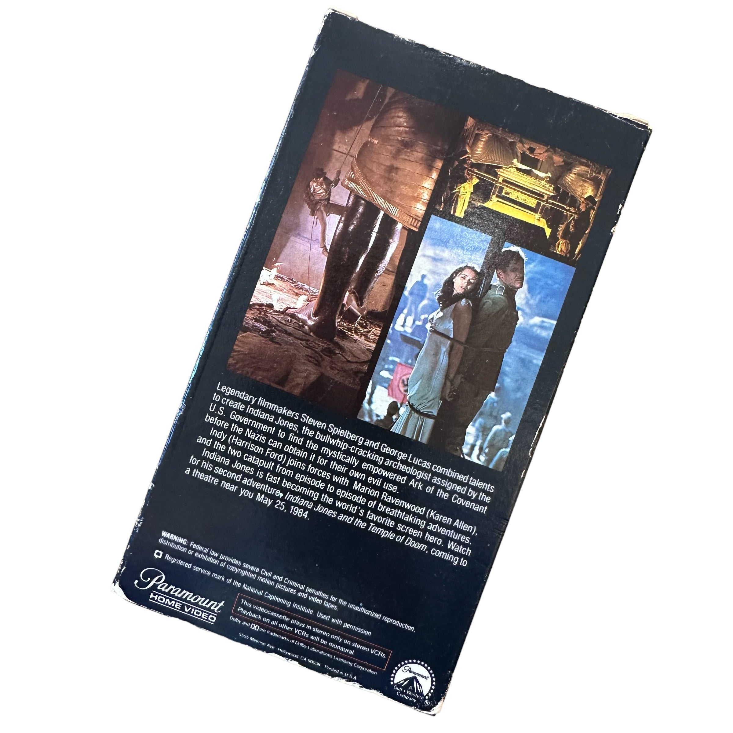 VHS ビデオテープ 輸入版 レイダース Raiders of the Lost Ark 海外版 USA アメリカ ヴィンテージ ビデオ 紙ジャケ