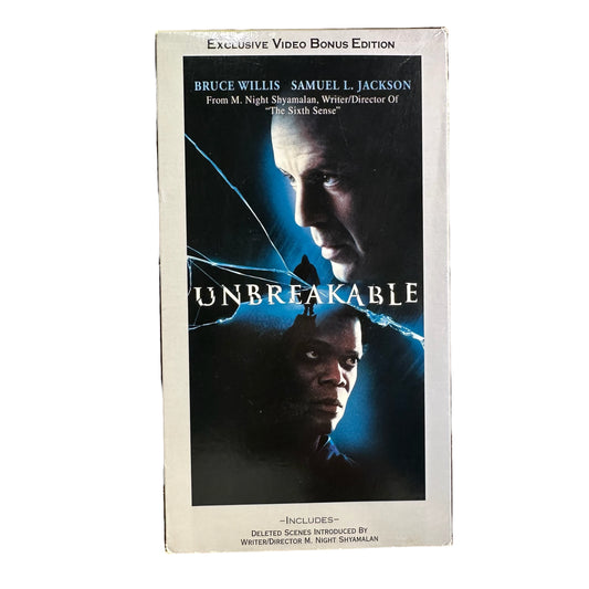 VHS ビデオテープ 輸入版 アンブレイカブル Unbreakable 海外版 USA アメリカ ヴィンテージ ビデオ 紙ジャケ