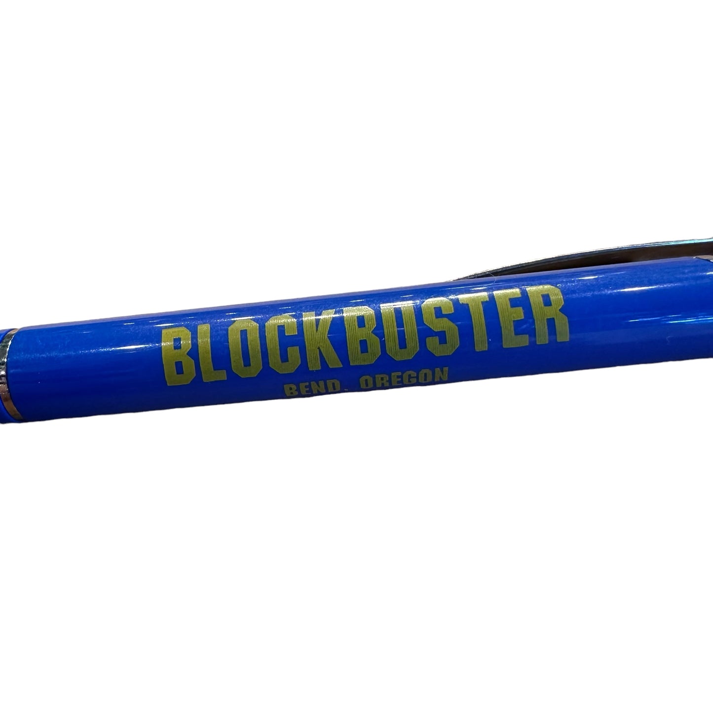 BLOCKBUSTER VIDEO Pen ボールペン ブロックバスター ビデオ VHS BEND OREGON オレゴン オフィシャル グッズ アクリル ペン ブルー