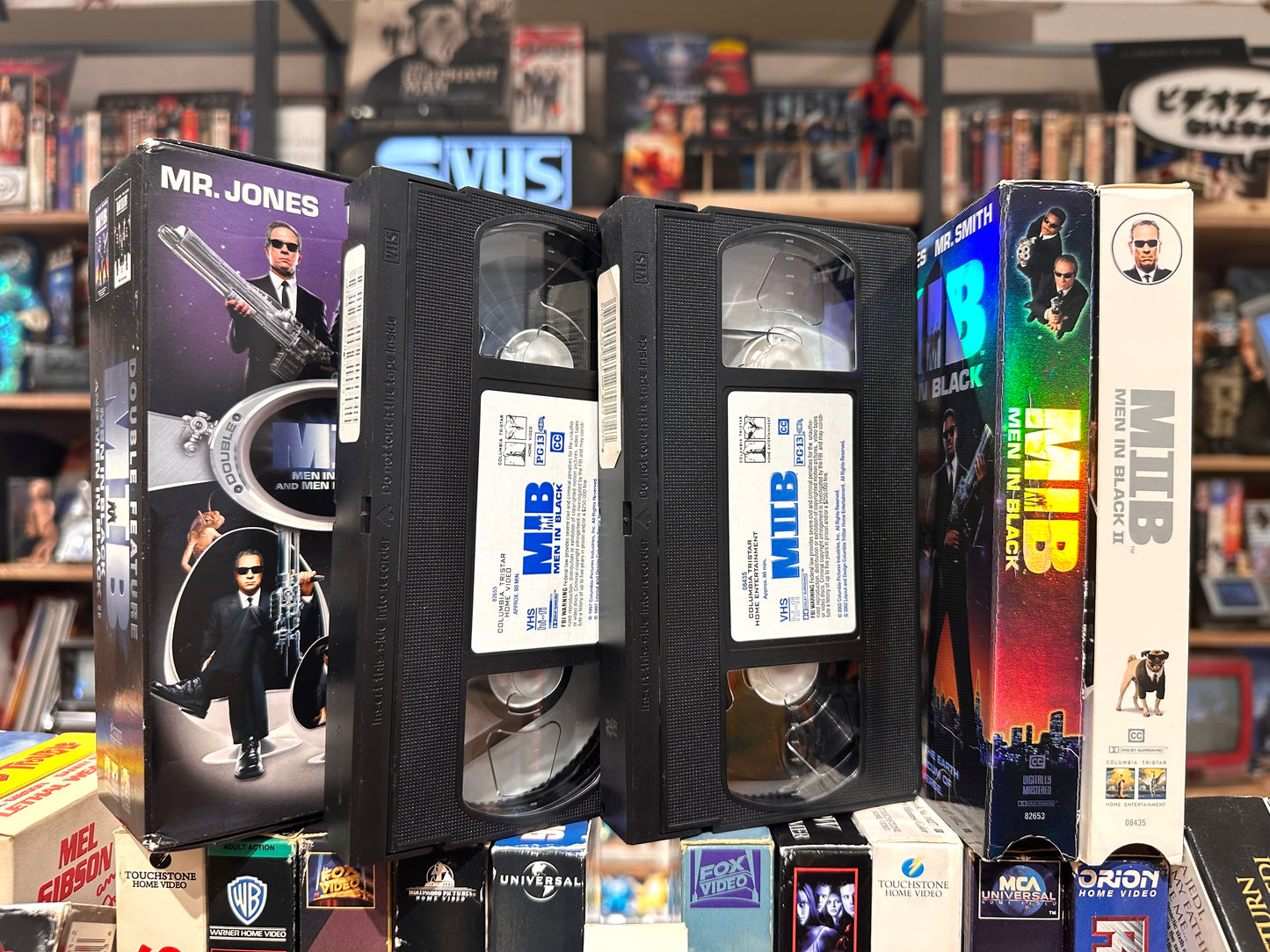 VHS ビデオテープ 輸入盤 メン・イン・ブラック BOX set Ⅰ & Ⅱ MIB DOUBLE FEATURE ウィルスミス 海外版 USA アメリカ ヴィンテージ ビデオ 紙ジャケ