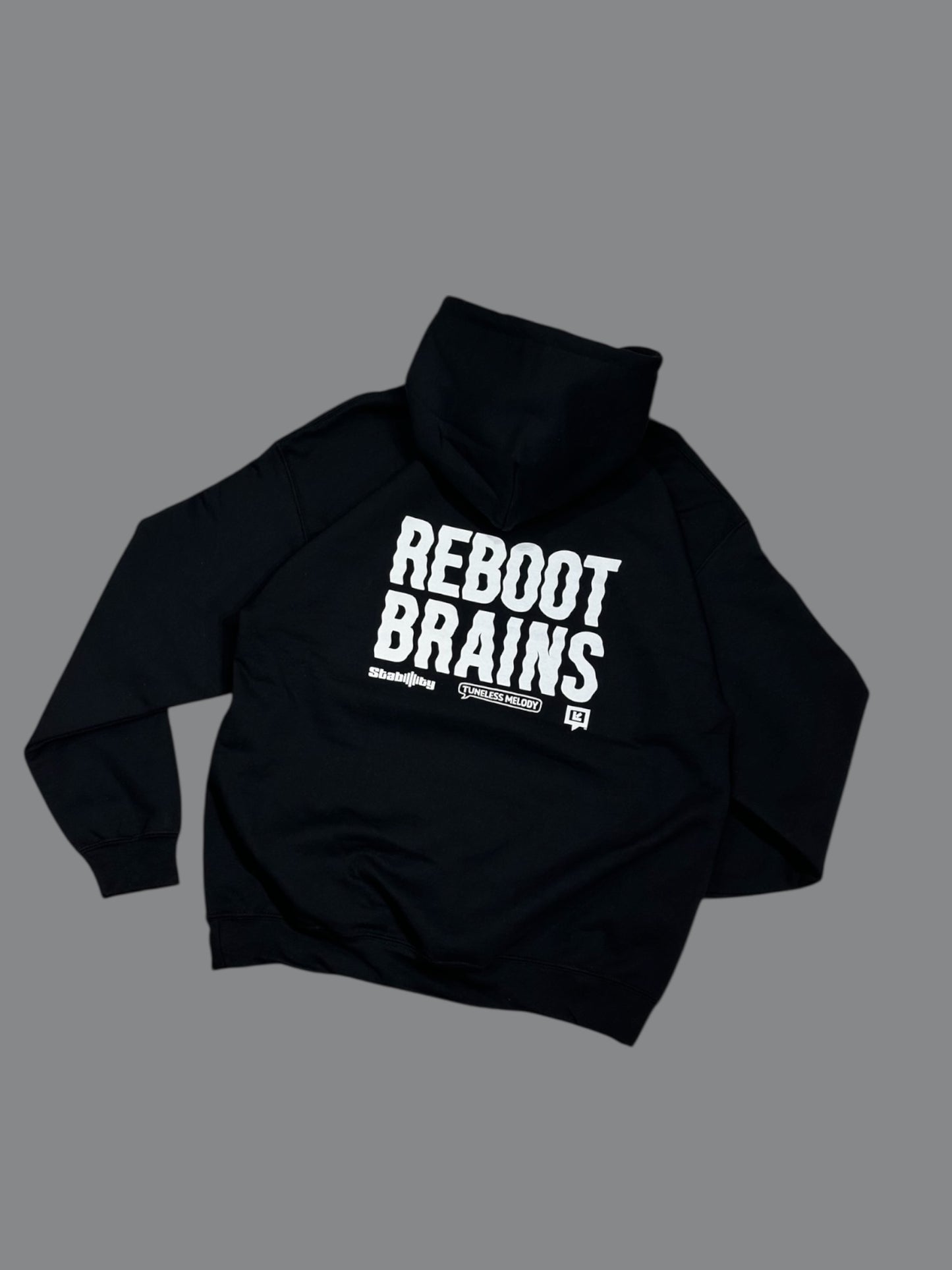 REBOOT BRAINS オリジナル パーカー HOODIE ブラック GILDAN 8.0 oz ギルダン