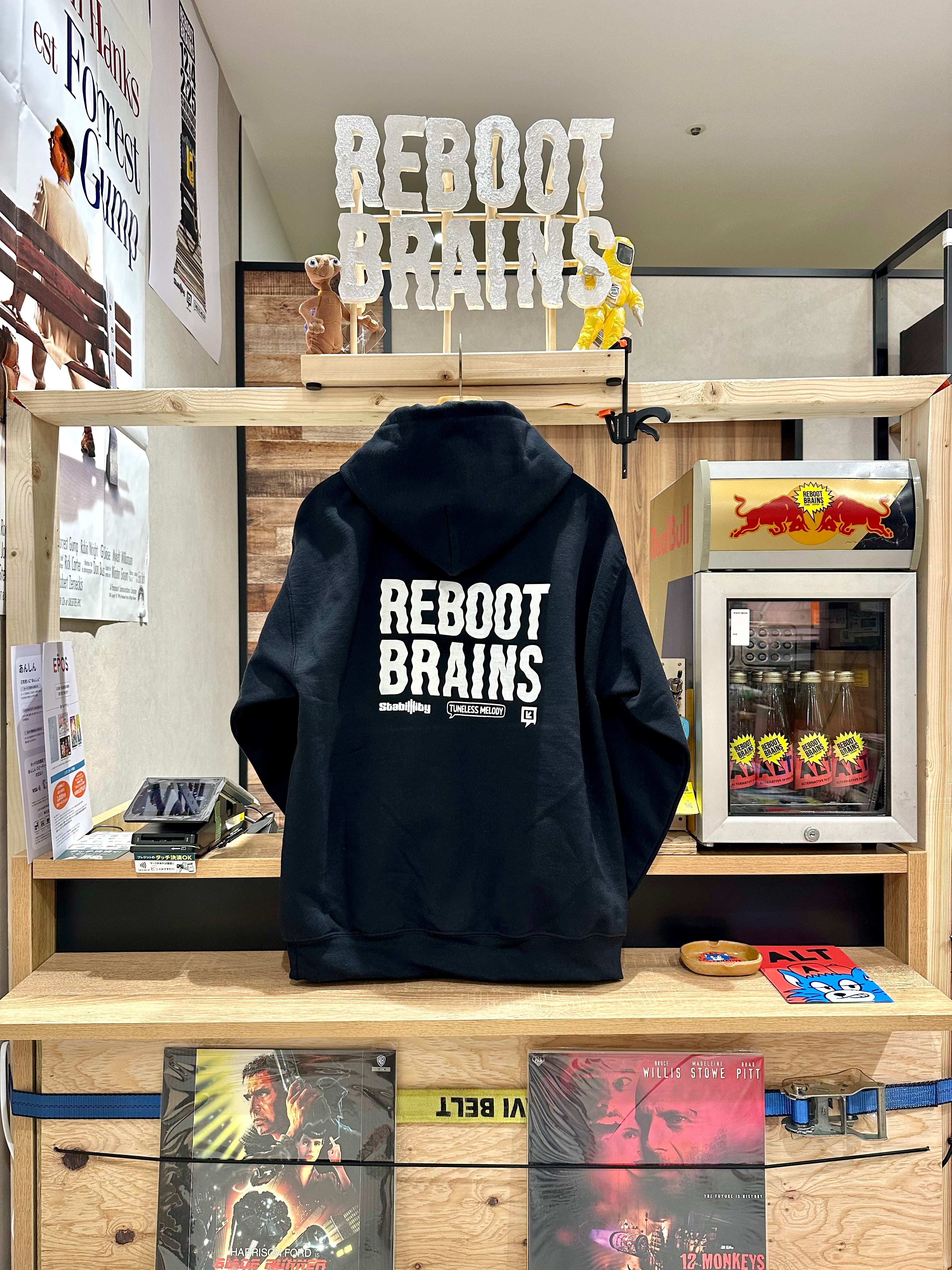 REBOOT BRAINS オリジナル パーカー HOODIE ブラック GILDAN 8.0 oz