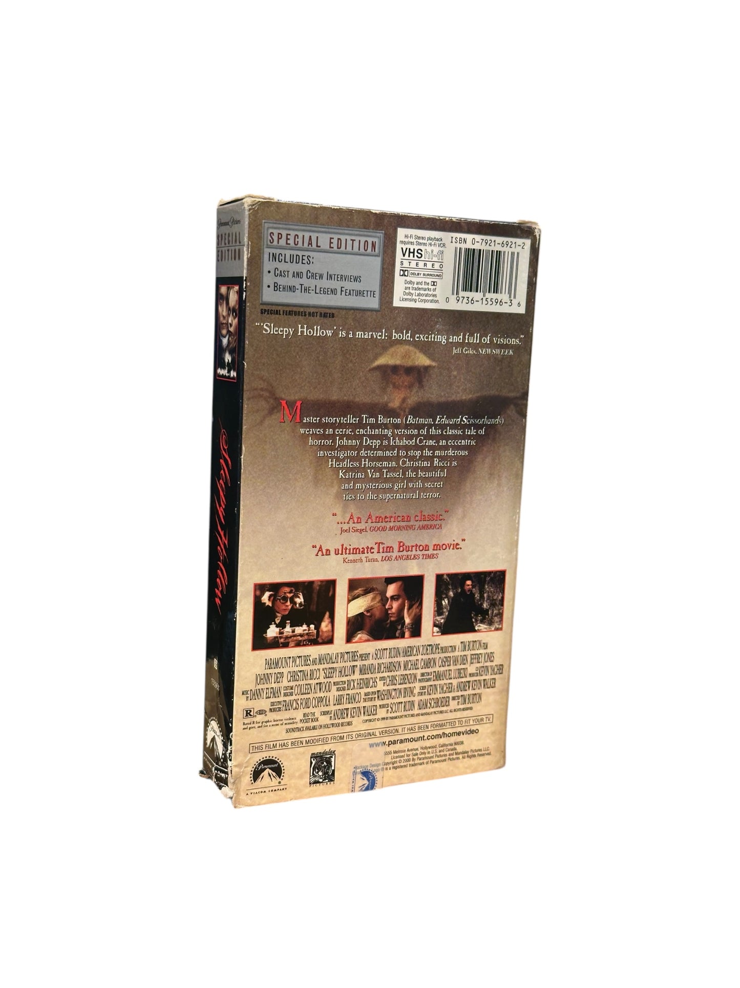 VHS ビデオテープ 輸入版 スリーピー・ホロウ SLEEPY HOLLOW 海外版 USA アメリカ ヴィンテージ ビデオ 紙ジャケ