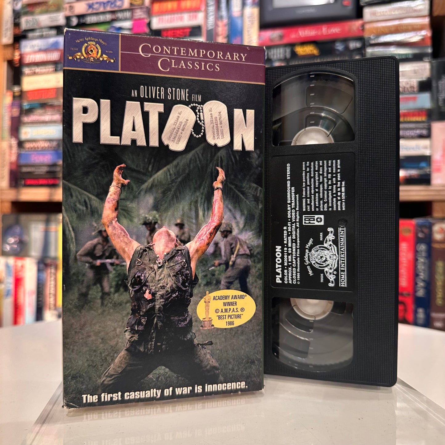 VHS ビデオテープ 輸入盤 PLATOON プラトーン 海外版 USA アメリカ ビデオ 紙ジャケ
