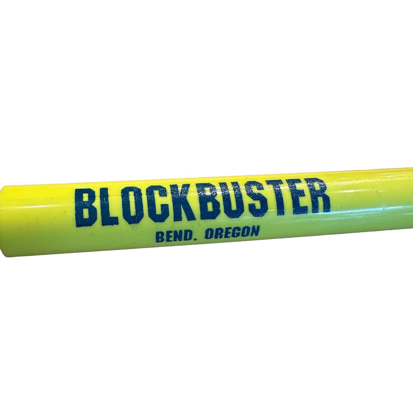 BLOCKBUSTER VIDEO Pen ボールペン ブロックバスター ビデオ VHS BEND OREGON オレゴン オフィシャル グッズ アクリル ペン イエロー