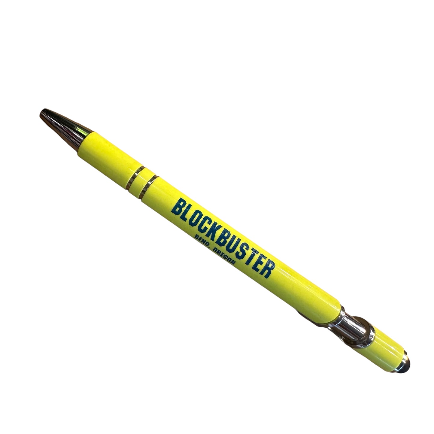 BLOCKBUSTER VIDEO Pen ボールペン ブロックバスター ビデオ VHS BEND OREGON オレゴン オフィシャル グッズ アクリル ペン イエロー