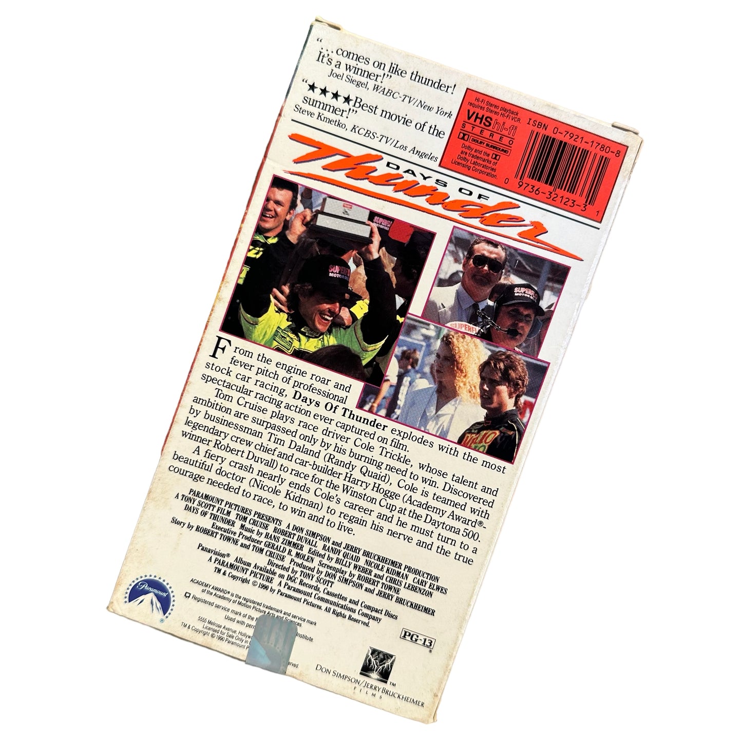 VHS ビデオテープ 輸入版 デイズ・オブ・サンダー Days of Thunder 海外版 USA アメリカ ヴィンテージ ビデオ 紙ジャケ