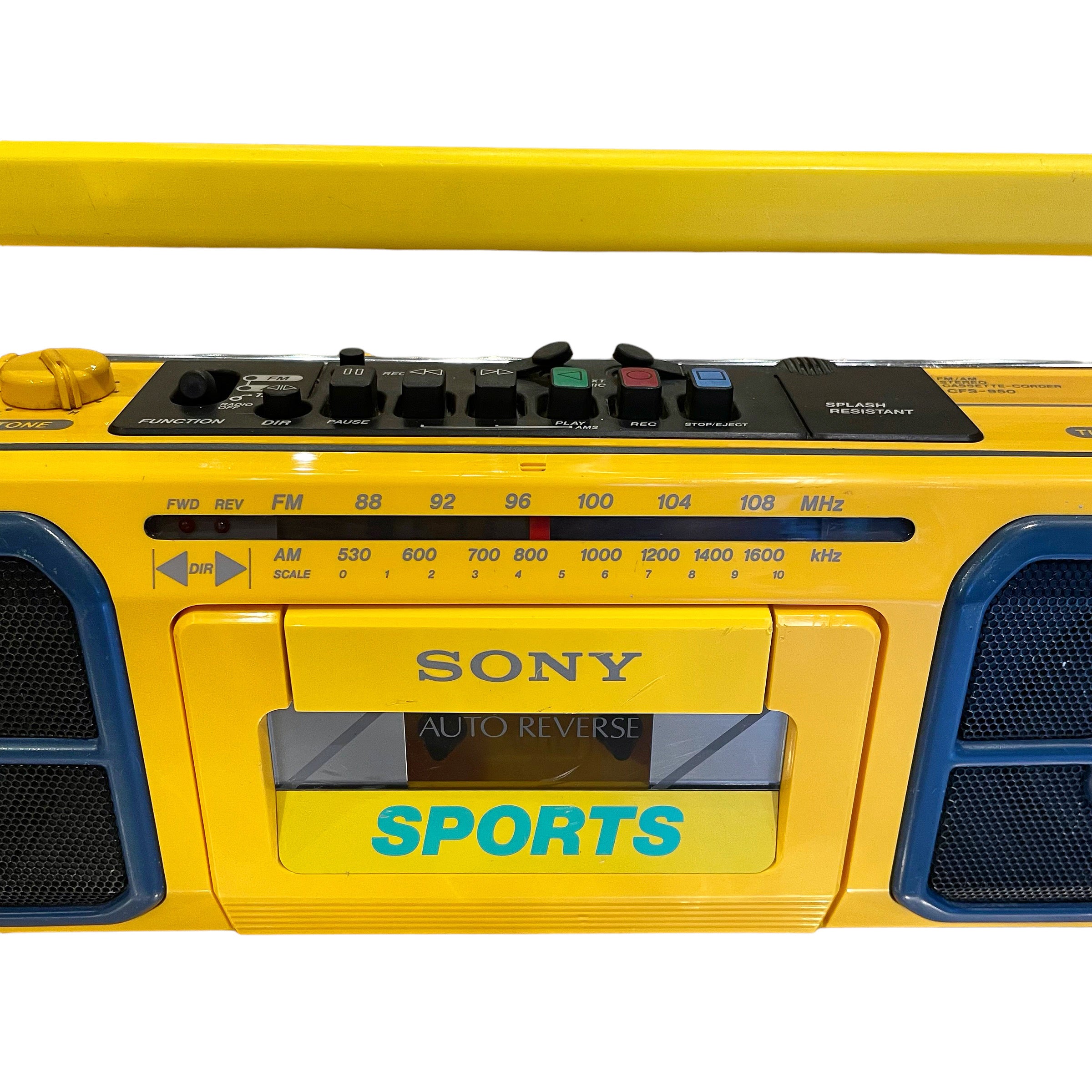 SONYFMAMSPOSONY FM/AM SPORTS ラジカセ CFS-V75 YELLOW