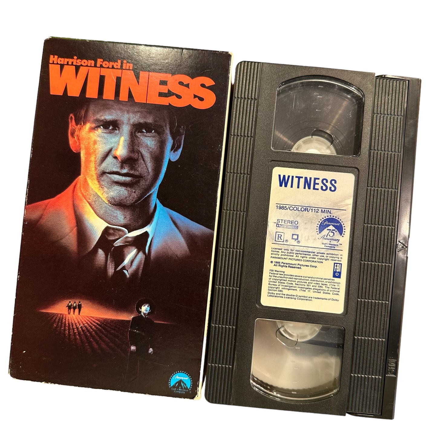 VHS ビデオテープ 輸入版 刑事ジョン・ブック 目撃者 Witness 海外版 USA アメリカ ヴィンテージ ビデオ 紙ジャケ