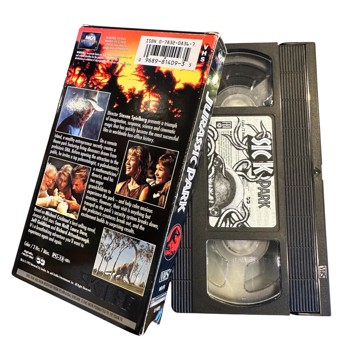 VHS コラージュ・アーティスト SKIFF コラージュビデオ ビデオテープ 輸入盤 ジュラシック・パーク  JURASSIC PARK 海外 USA アメリカ ヴィンテージ ビデオ 紙ジャケ