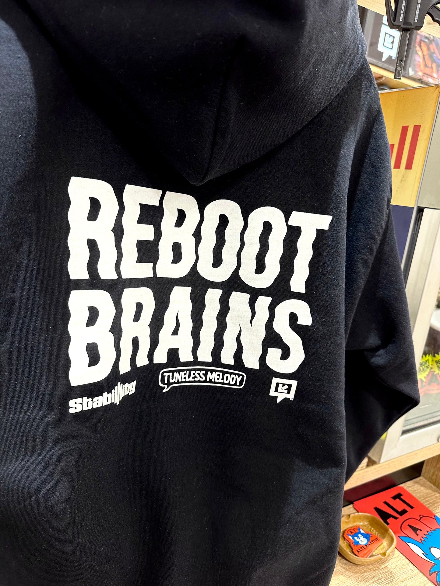 REBOOT BRAINS オリジナル パーカー HOODIE ブラック GILDAN 8.0 oz ギルダン