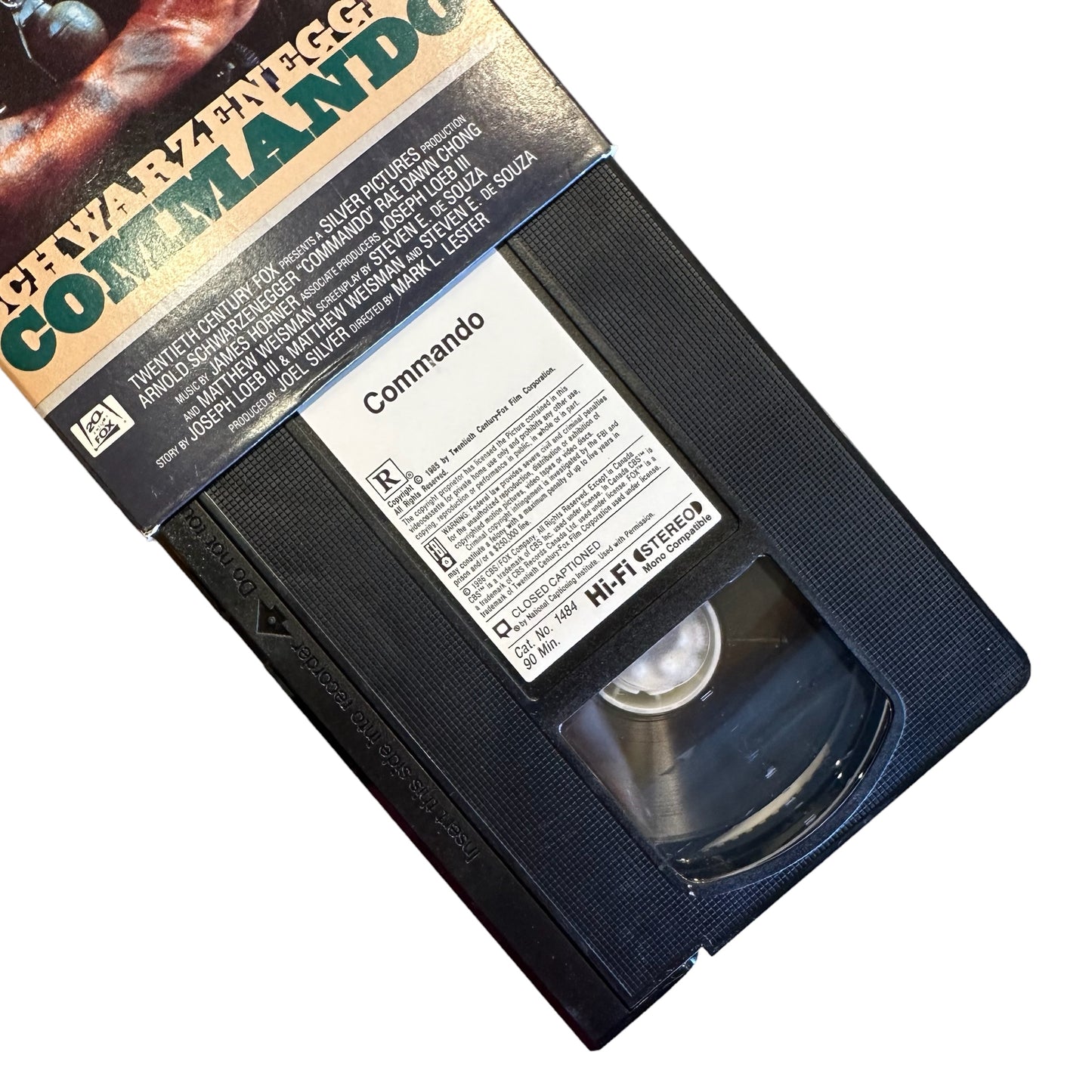 VHS ビデオテープ 輸入版 COMMANDO コマンドー CBS FOX海外版 USA アメリカ ヴィンテージ ビデオ 紙ジャケ