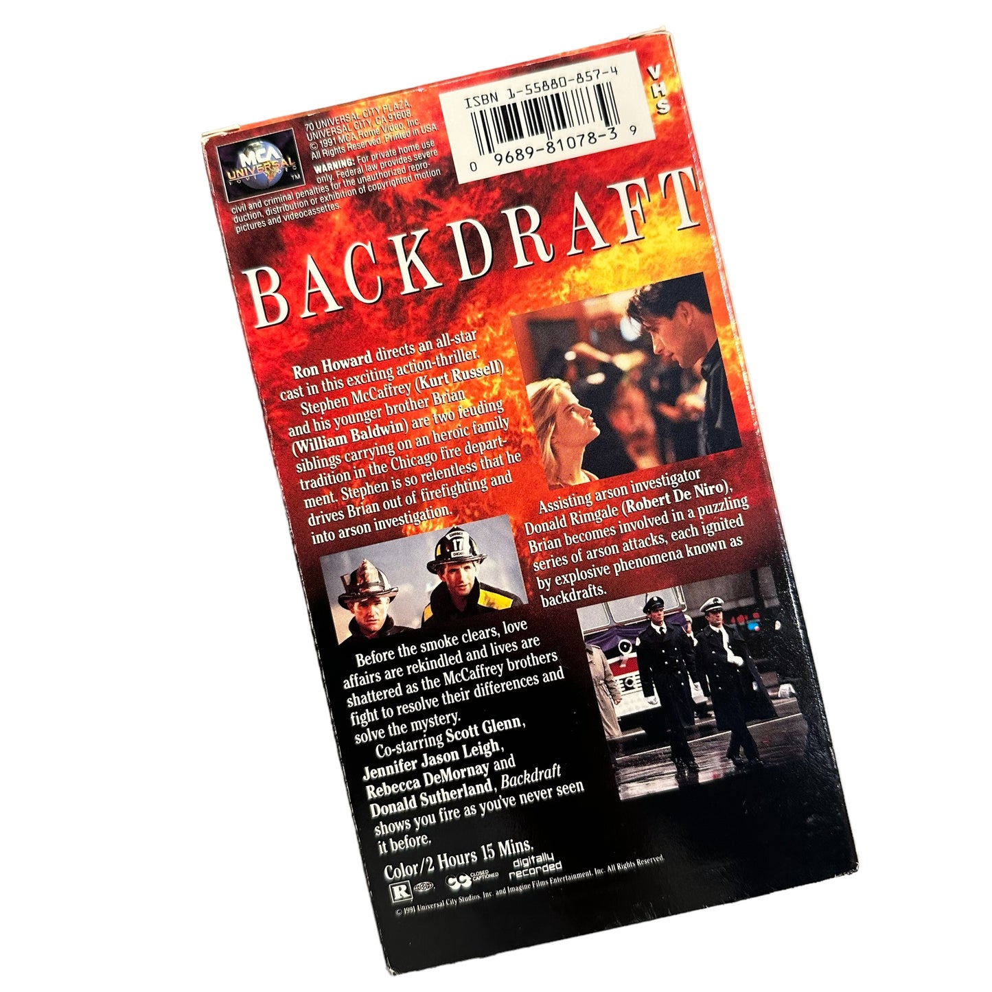 VHS ビデオテープ 輸入版 バックドラフト Backdraft 海外版 USA アメリカ ヴィンテージ ビデオ 紙ジャケ