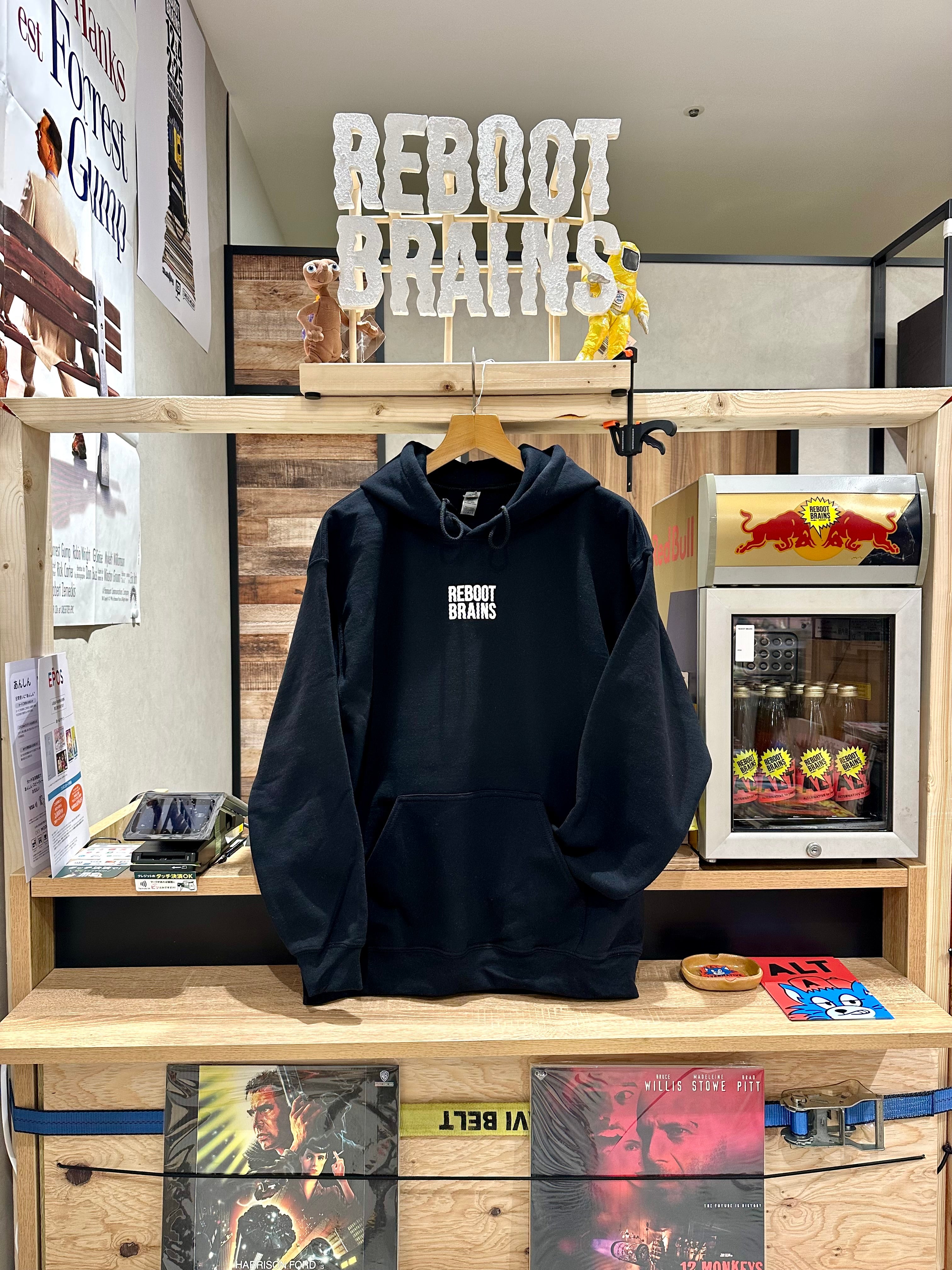 REBOOT BRAINS オリジナル パーカー HOODIE ブラック GILDAN 8.0 oz