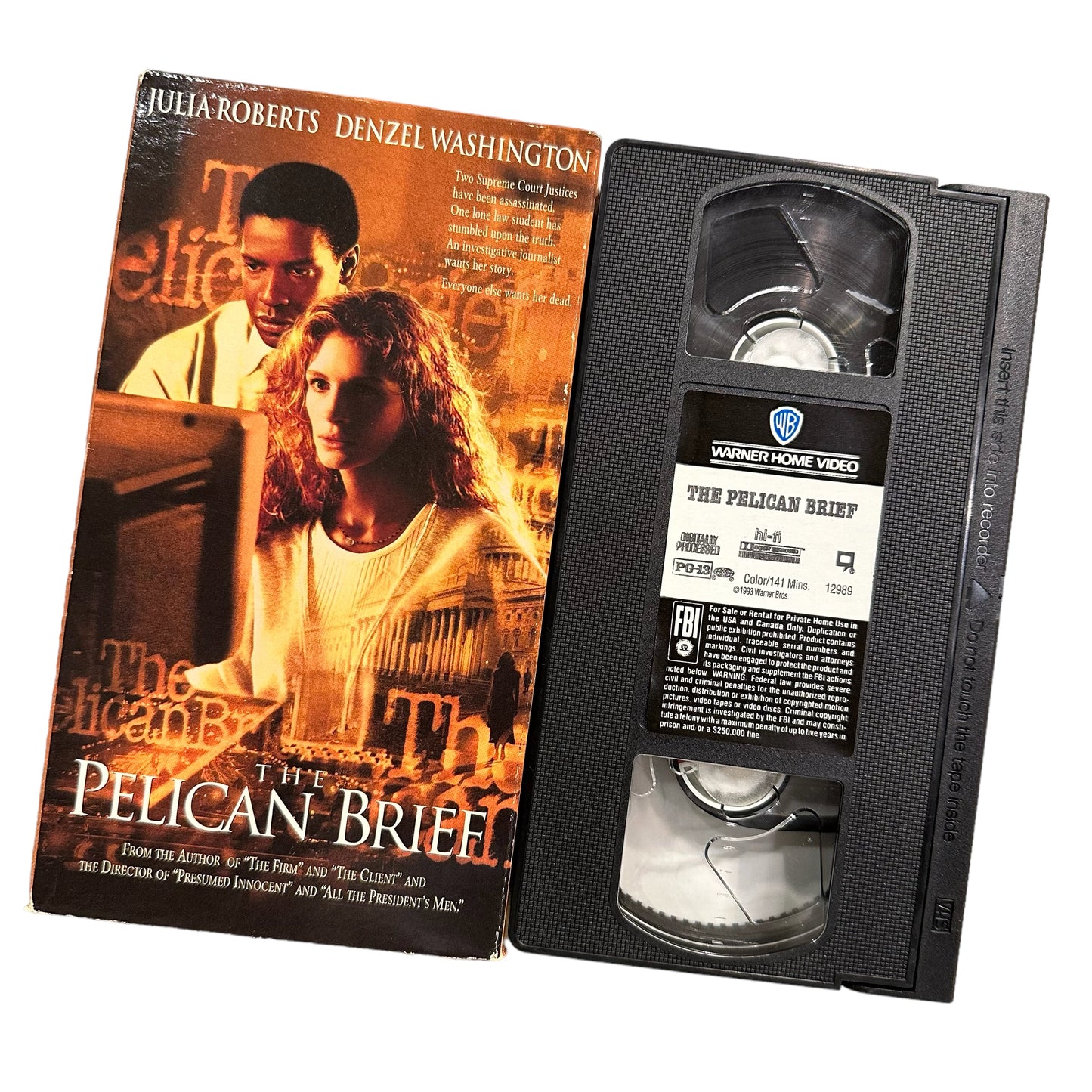 VHS ビデオテープ 輸入版 ペリカン文書 The Pelican Brief 海外版 USA アメリカ ヴィンテージ ビデオ 紙ジャケ