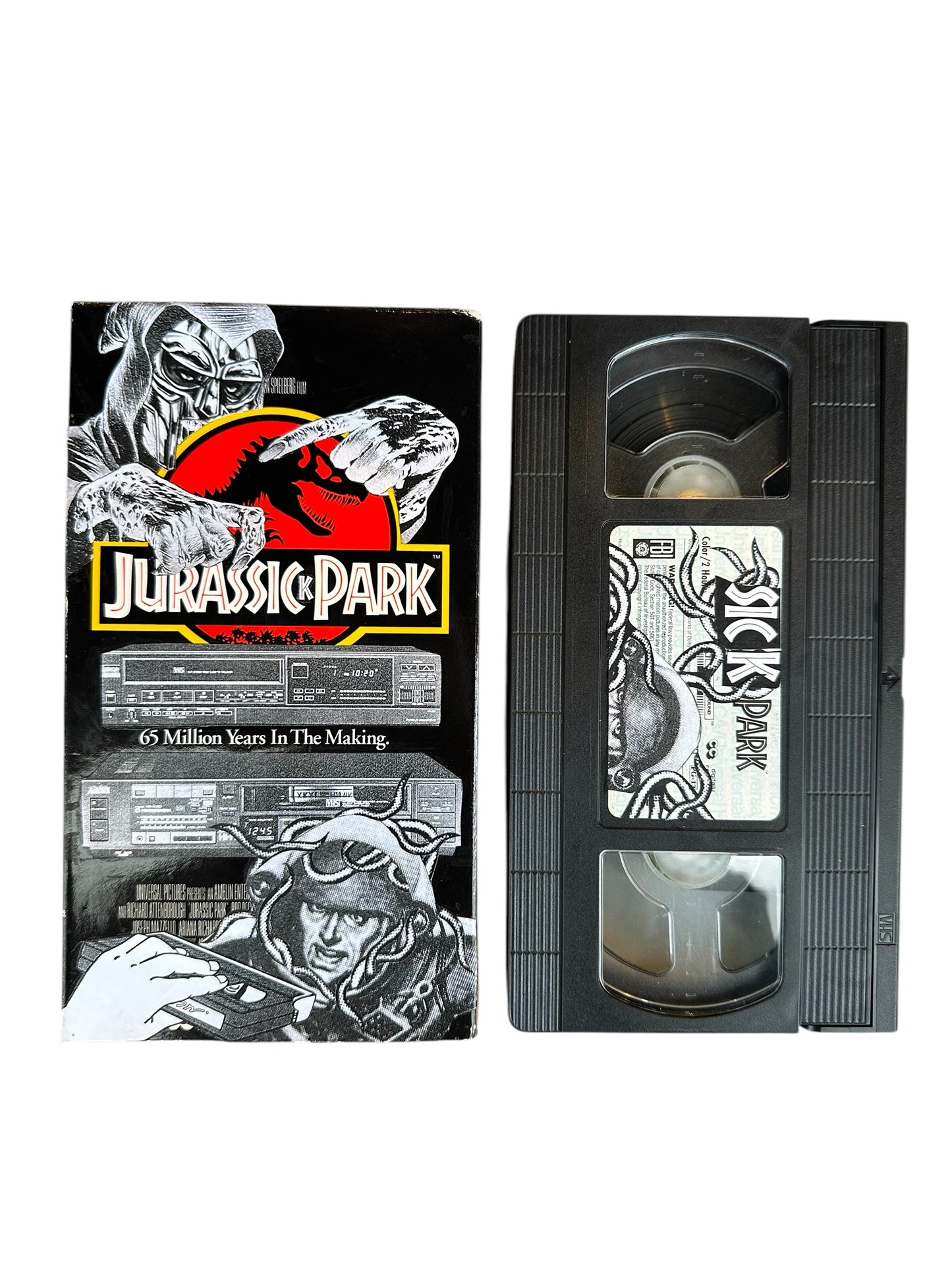 VHS コラージュ・アーティスト SKIFF コラージュビデオ ビデオテープ 輸入盤 ジュラシック・パーク  JURASSIC PARK 海外 USA アメリカ ヴィンテージ ビデオ 紙ジャケ