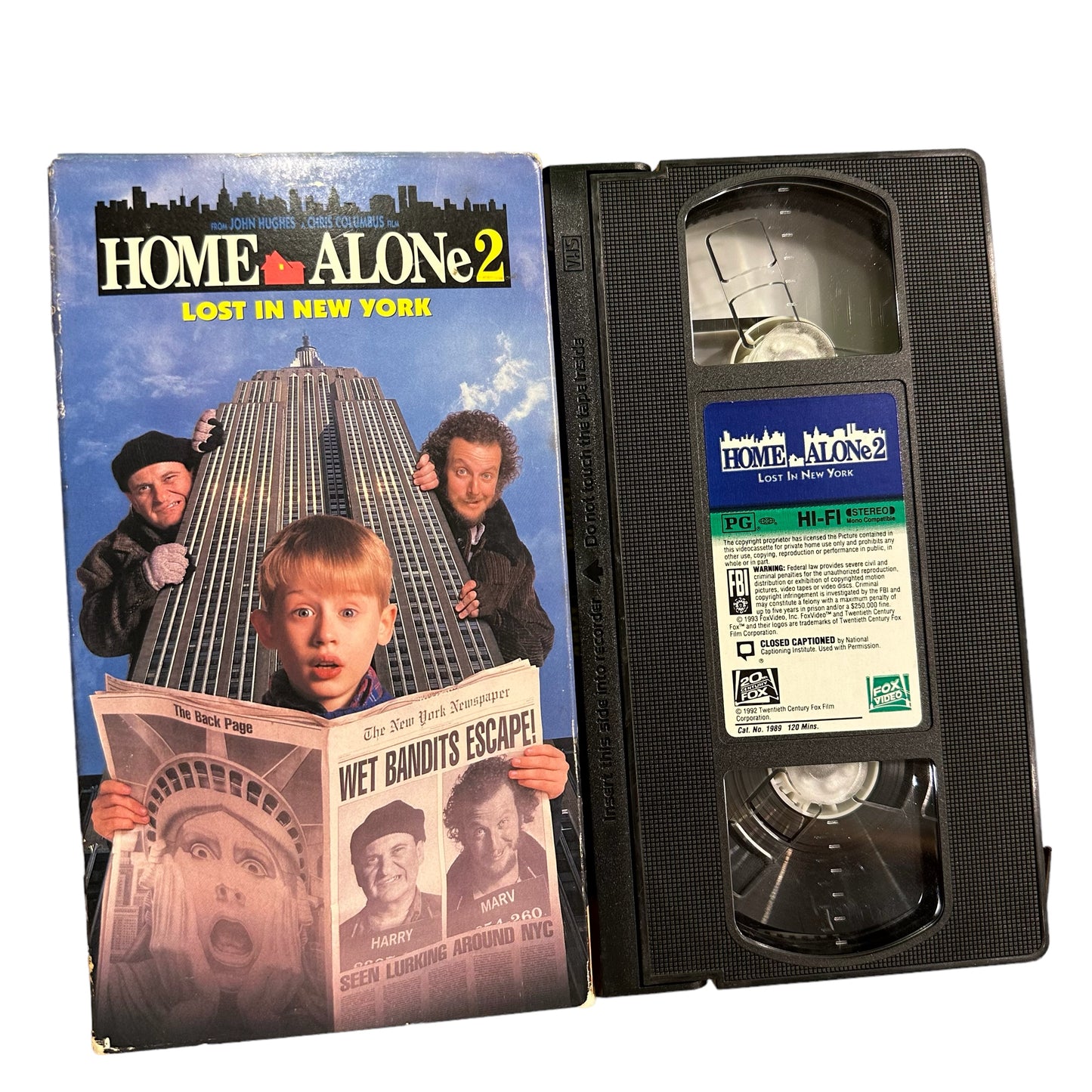 VHS ビデオテープ 輸入版 ホーム・アローン2 Home AloneⅡ 海外版 USA アメリカ ヴィンテージ ビデオ 紙ジャケ